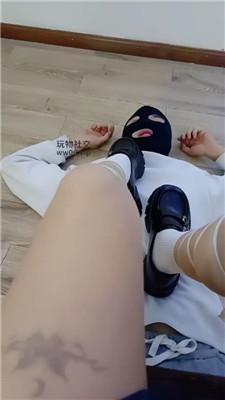 九月皮鞋白袜踩虐/滴蜡/脚深喉/袜子塞嘴 JS241213-41