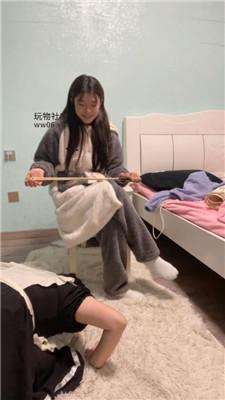 白兔双S黑棉袜脚踩/藤条鞭打/伺候沐足 JS241217-7