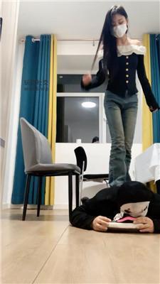 妙妙牛仔裤坐脸窒息/清理脏鞋黑棉袜 JS250120-16