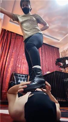 冷颜短靴白棉袜气味辱废物 bf50352