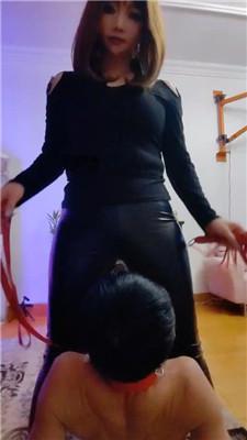 魔鬼天使马术女教练骑马遛狗训化 bf50896