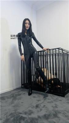 木万皮衣女神-连环耳光/高跟长靴踩/囚禁狗笼 bf50839