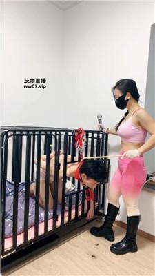 南月女神口球塞嘴-捆绑囚禁狗笼 JS250324-3