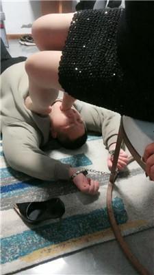 冰色高跟短靴虐打踩 JS250308-20