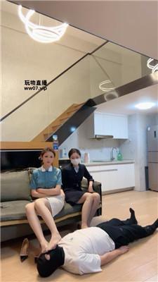 泡芙双空姐S-骑马转胯-轮流高跟踩踏 JS250326-24