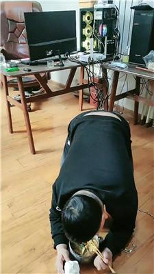 九创双S-囚禁狗笼-棉袜脚踩 JS250327-42