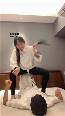 景花腿绞坐脸窒息-原味棉袜气味辱 JS250412-9