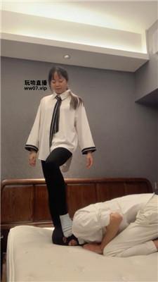 景花腿绞坐脸窒息-原味棉袜气味辱 JS250412-9