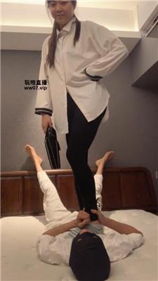 景花腿绞坐脸窒息-原味棉袜气味辱 JS250412-9