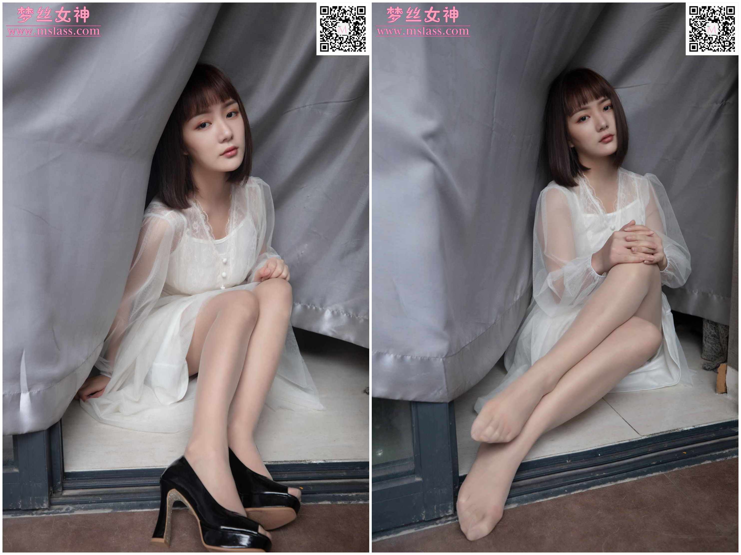 莎莎《透明白纱裙》