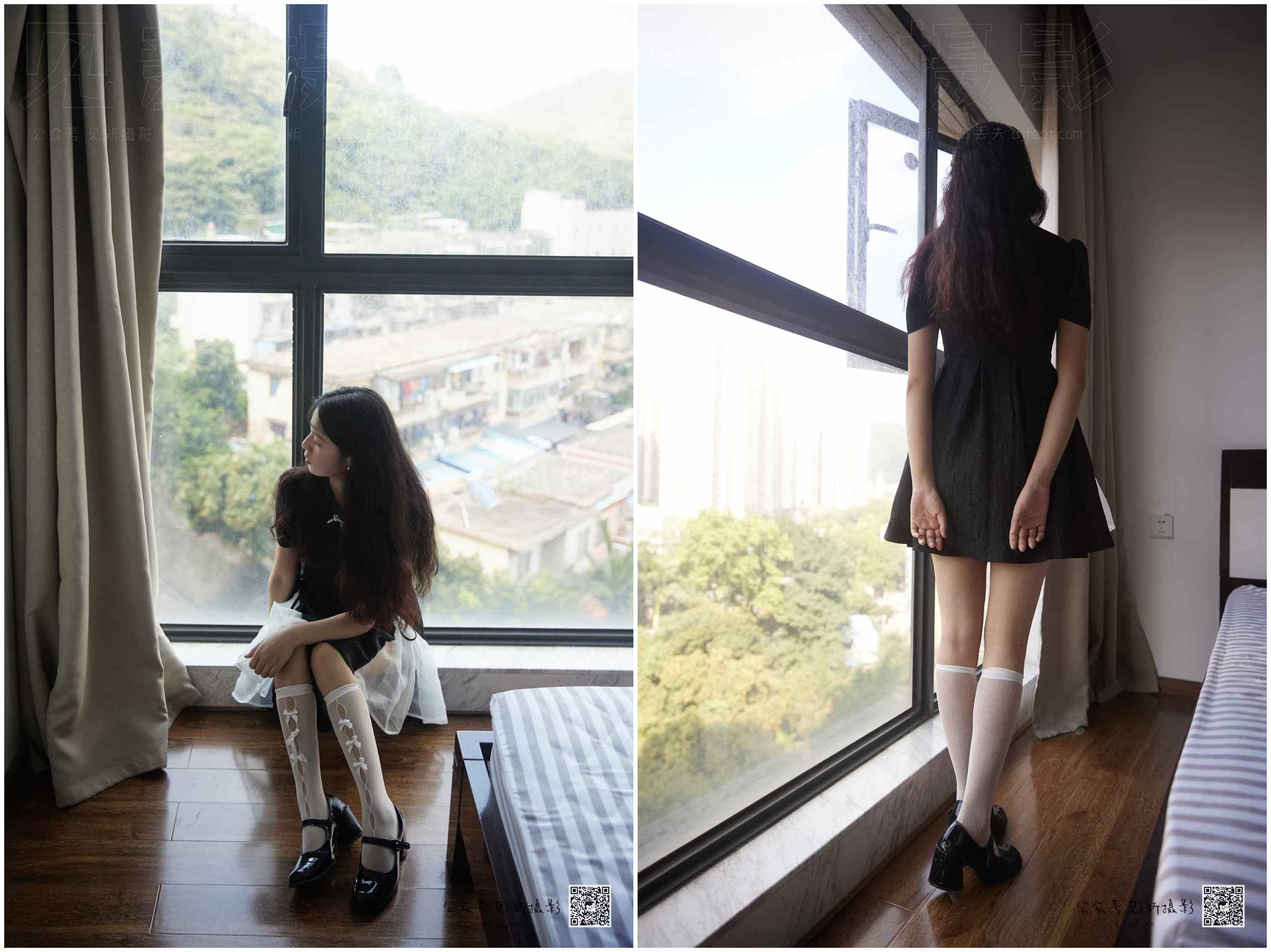 [见新摄影]NO.004-设计师小樱-可爱连衣裙白丝小皮鞋