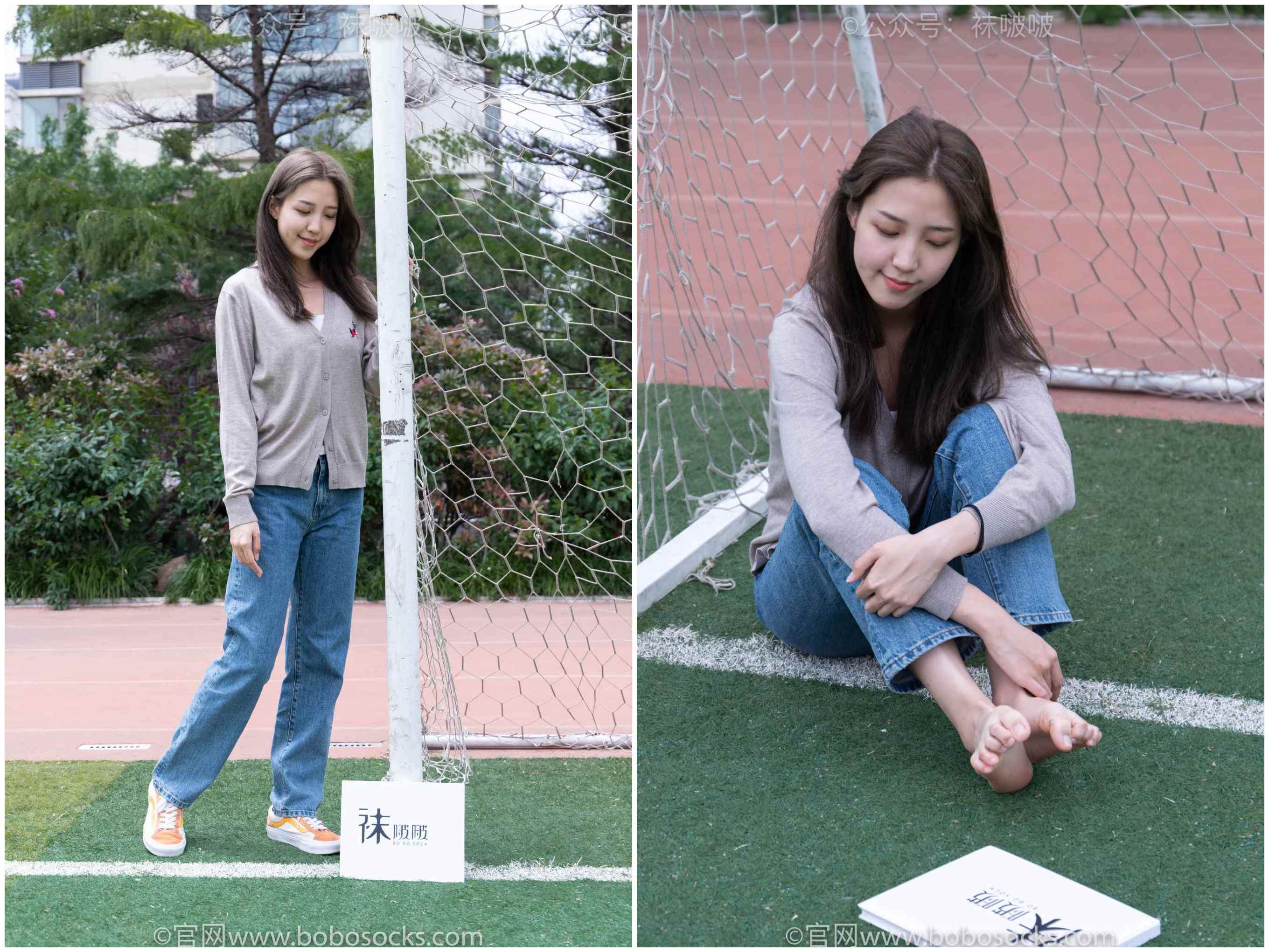 [袜啵啵]NO.004泡芙-vans帆布鞋、白棉袜、裸足