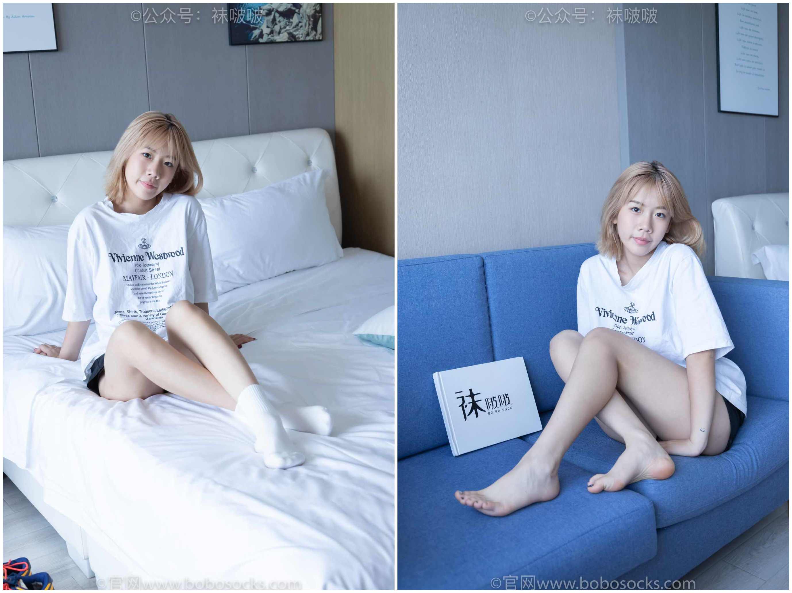 [袜啵啵]NO.009果冻-耐克板鞋、白棉袜、裸足