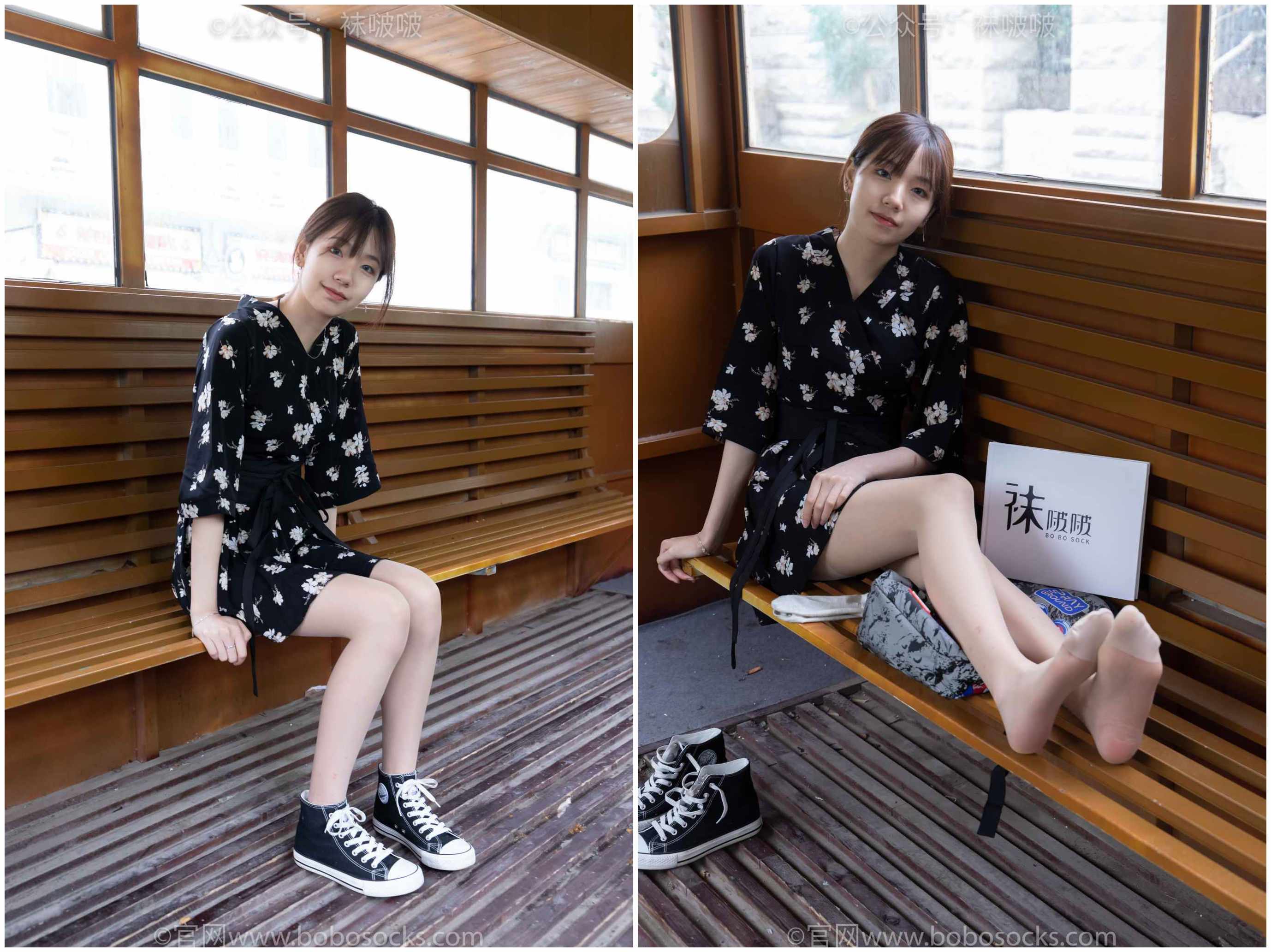 [袜啵啵]NO.013小甜豆-匡威帆布鞋、浅灰色短棉袜、肉丝