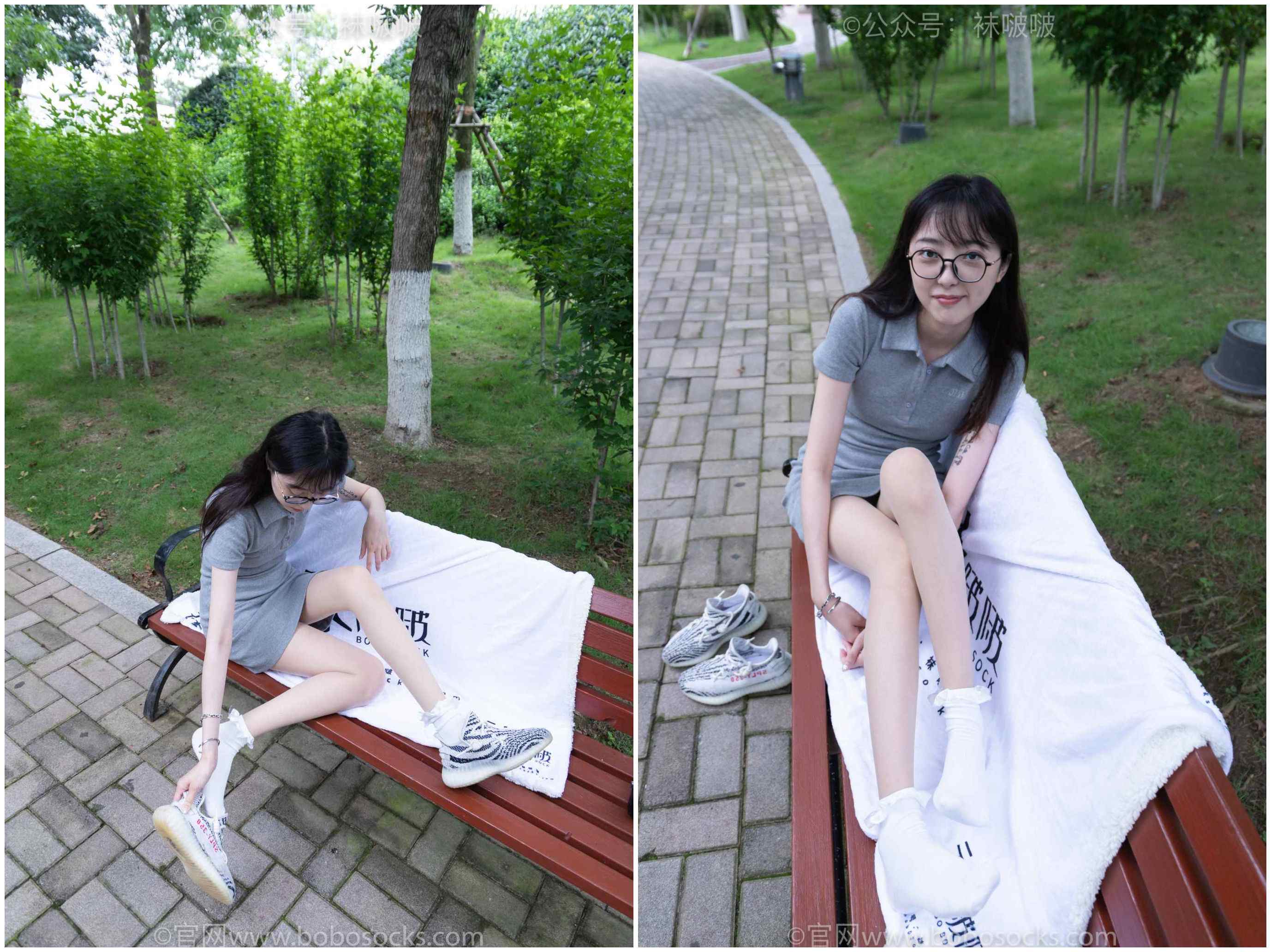 [袜啵啵]NO.019稚予-椰子、白棉袜、肉丝