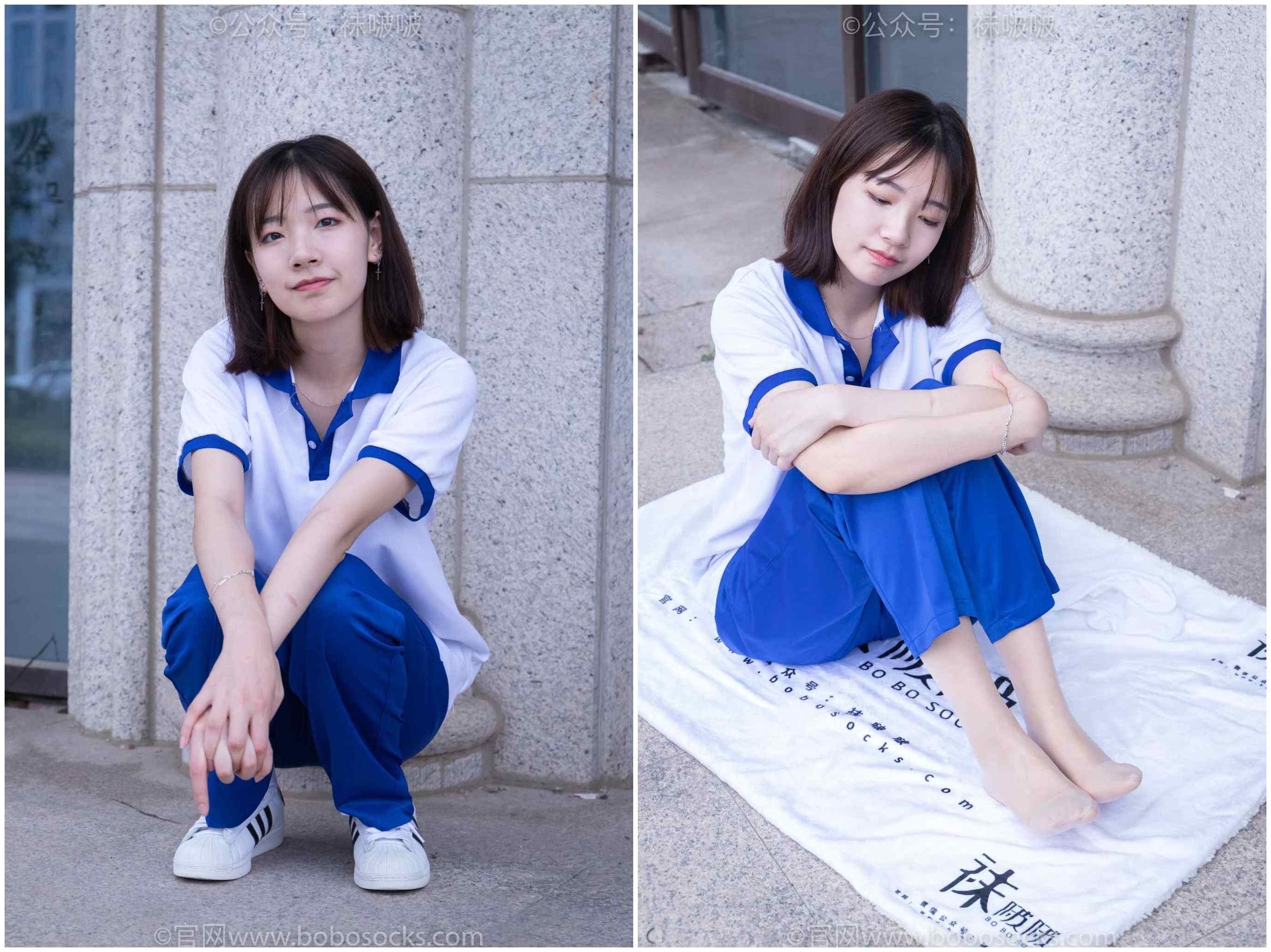 [袜啵啵]NO.022小甜豆-校服、贝壳头、白棉袜、肉丝