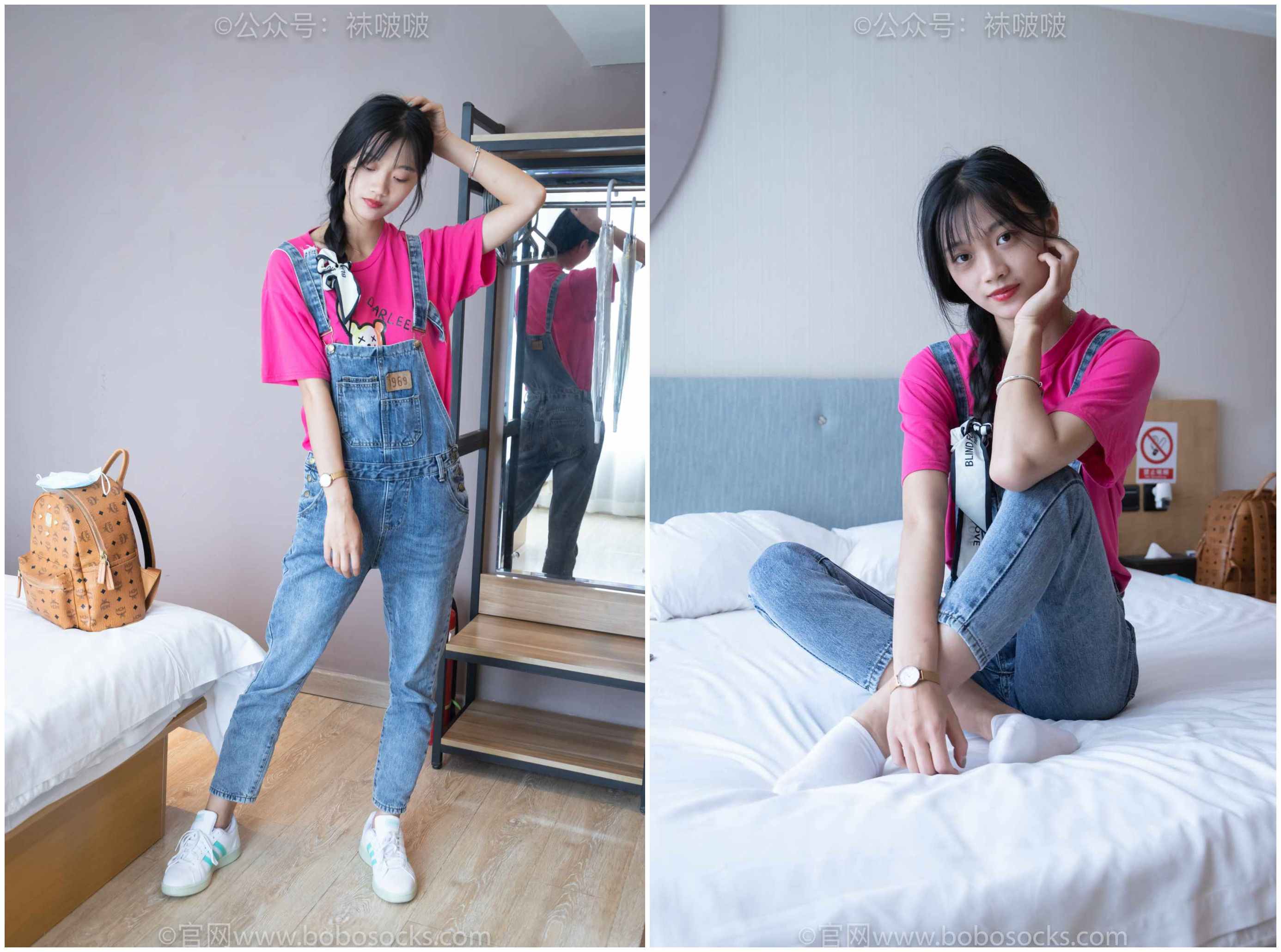 [袜啵啵]NO.024涵涵-板鞋、白棉袜、裸足