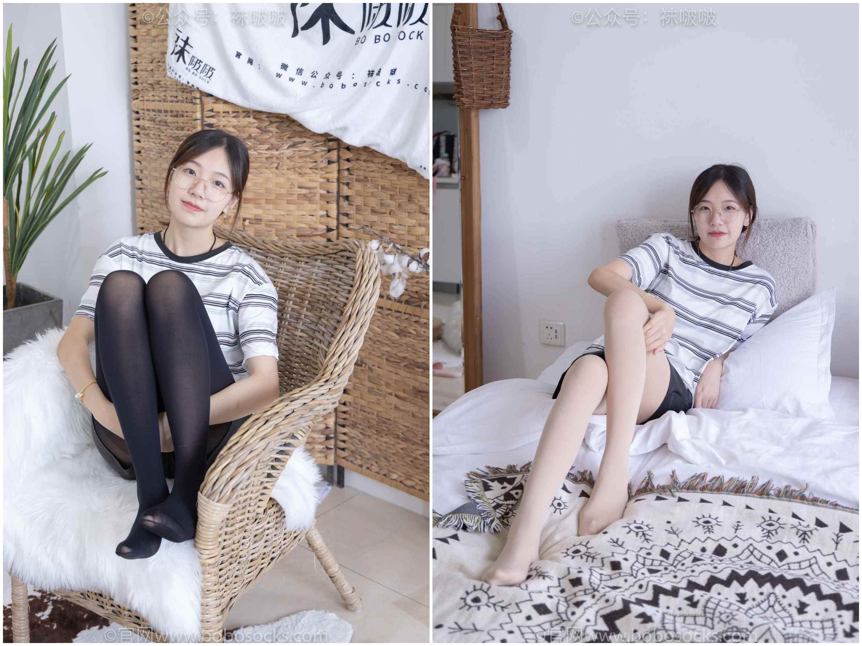 [袜啵啵]NO.029小甜豆-平底鞋、厚黑丝、厚肉丝、踩饼干剧情