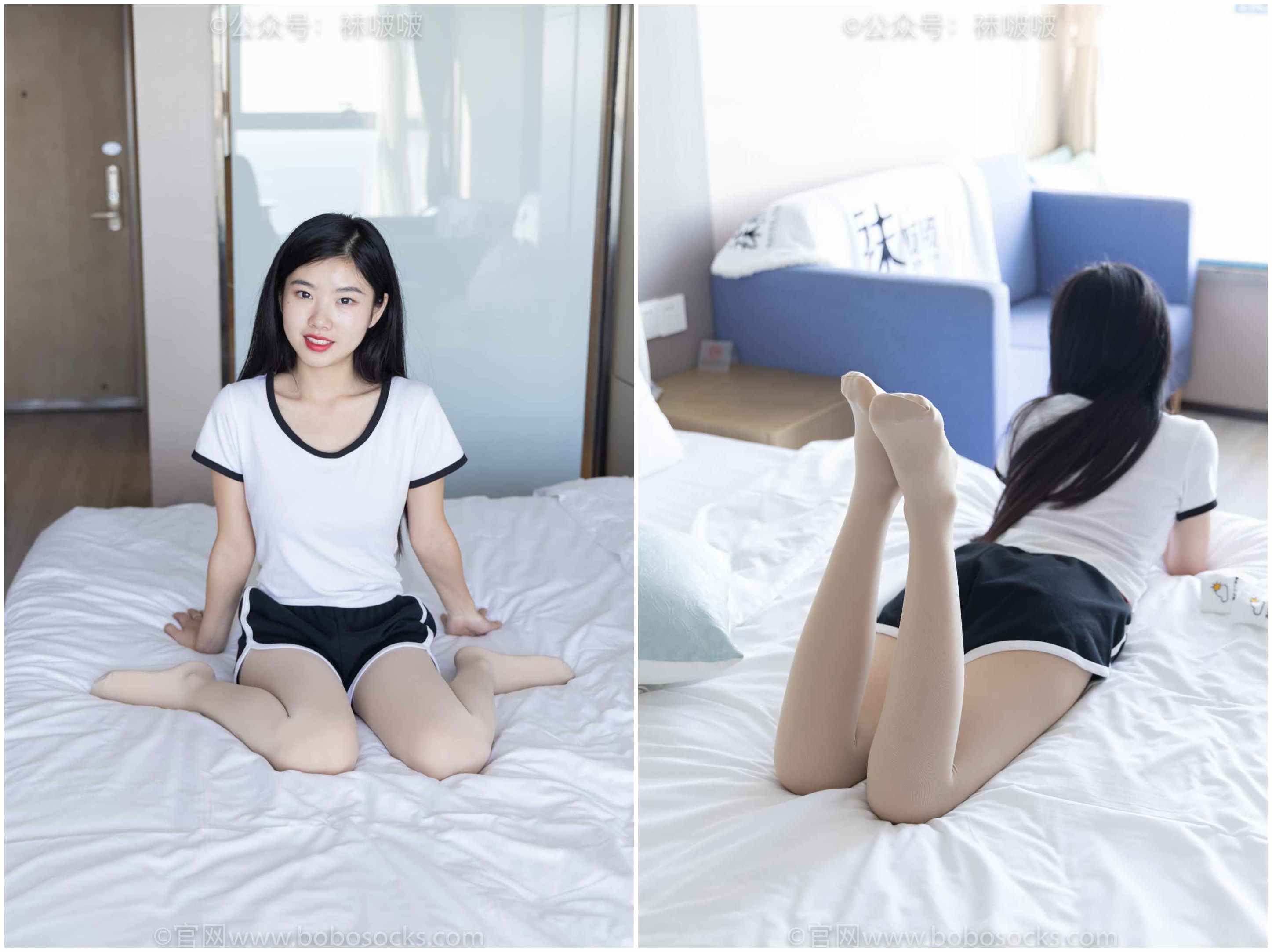 [袜啵啵]NO.031小奶熊-AJ板鞋、白棉袜、厚肉丝