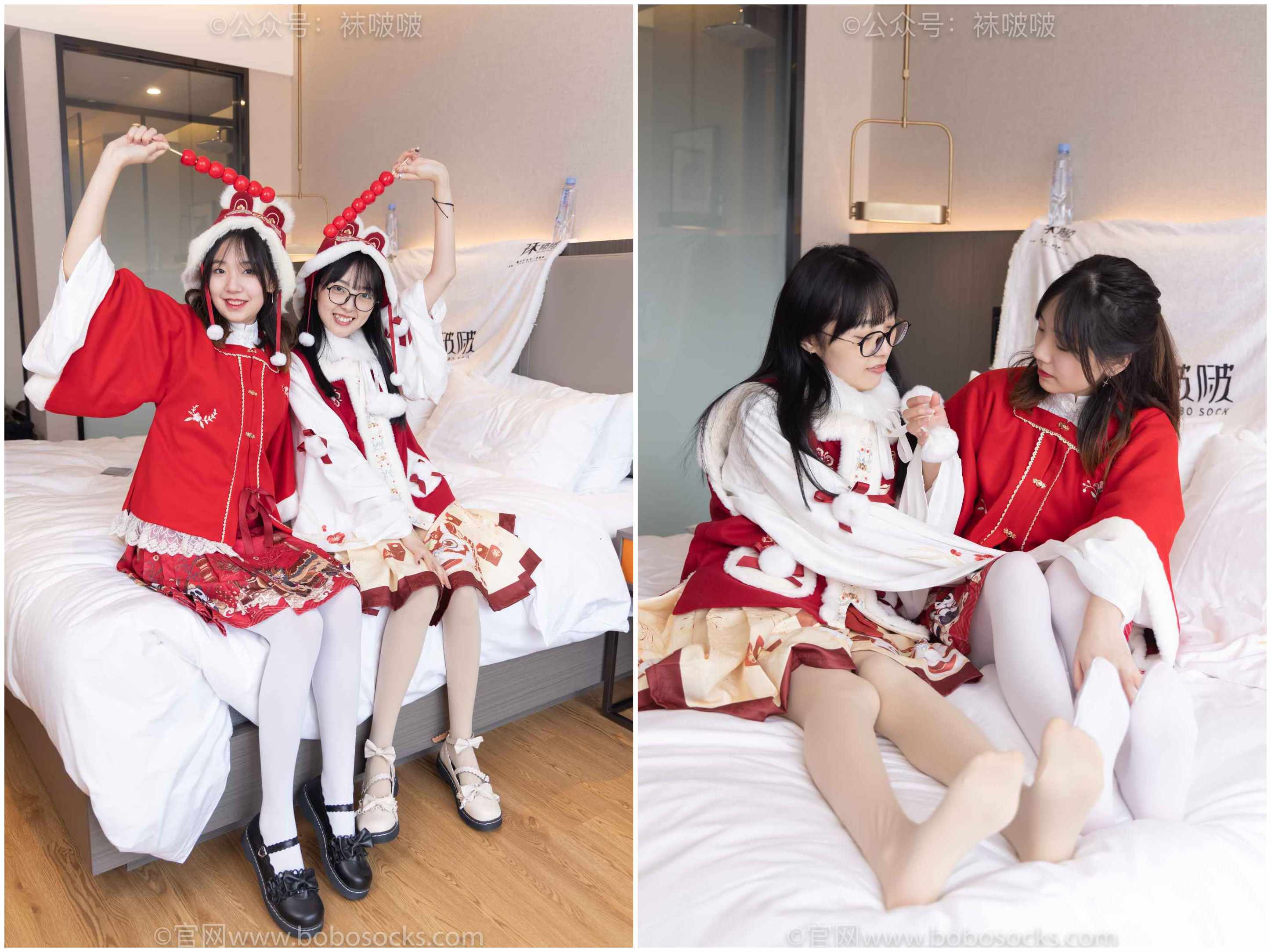 [袜啵啵]NO.054小甜豆与稚予-给大家拜年啦