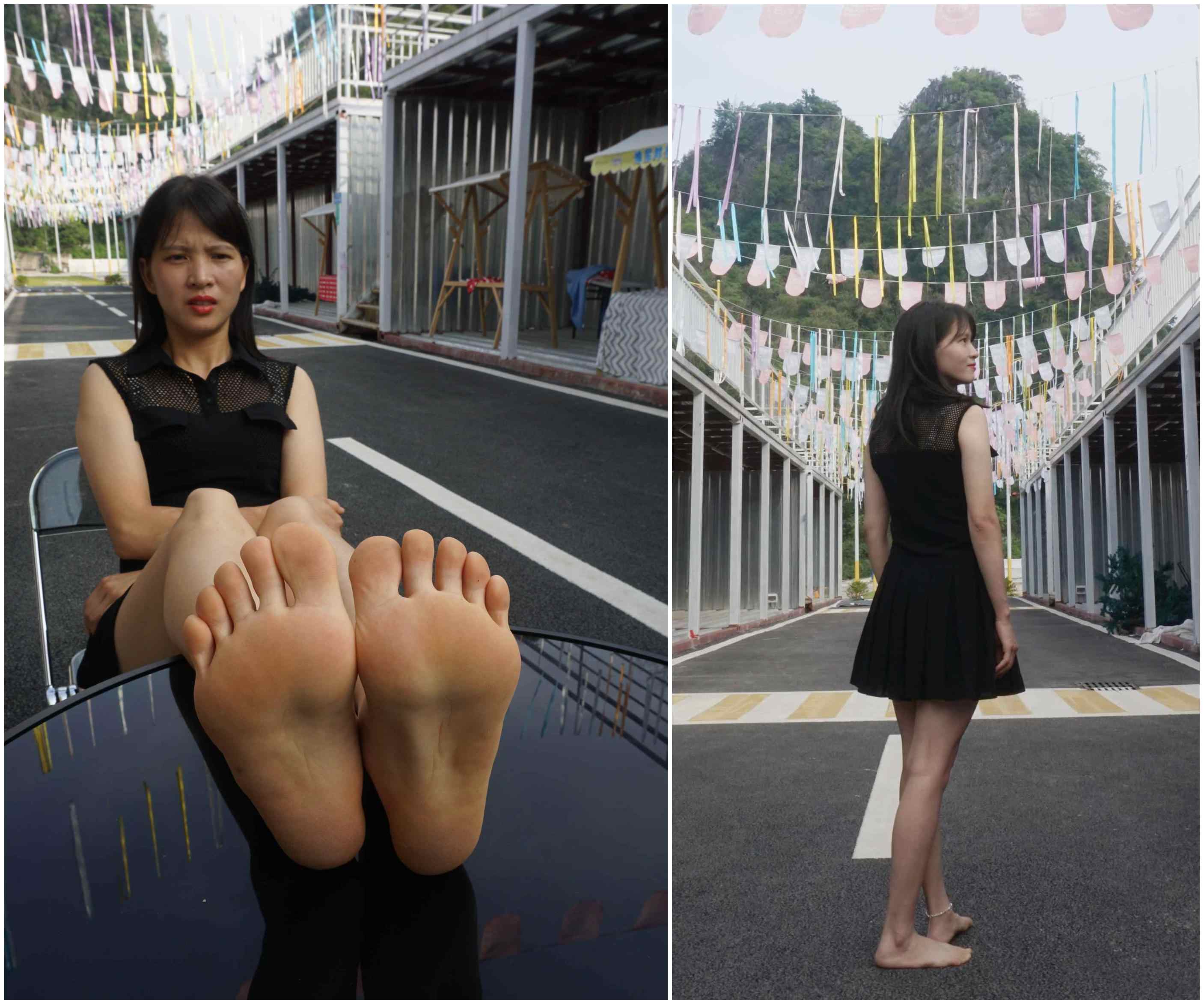 [Pary学生模拍]033 小红展示37码美脚