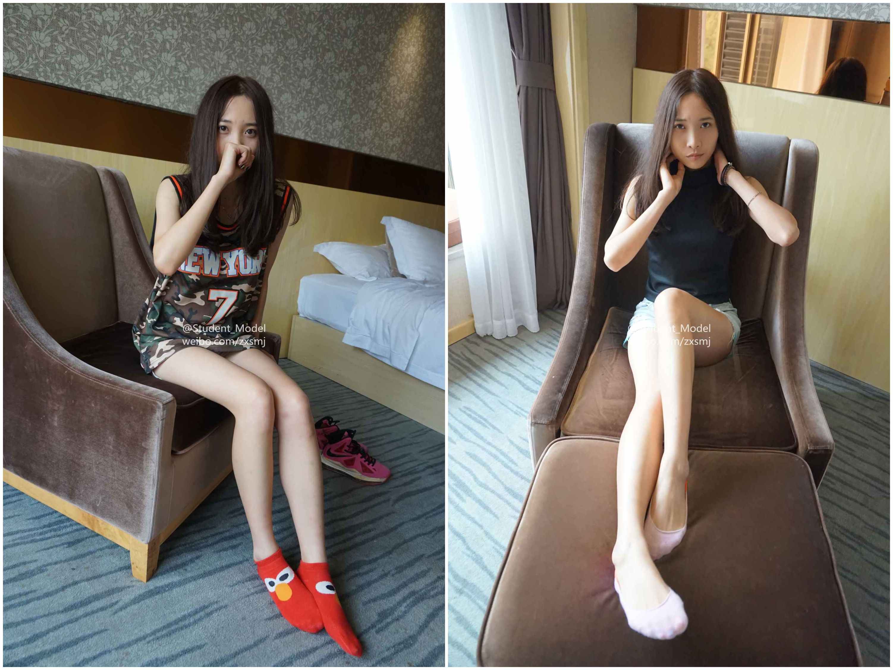 [Student_Model] 编号28-小佳修长的双腿和可爱船袜