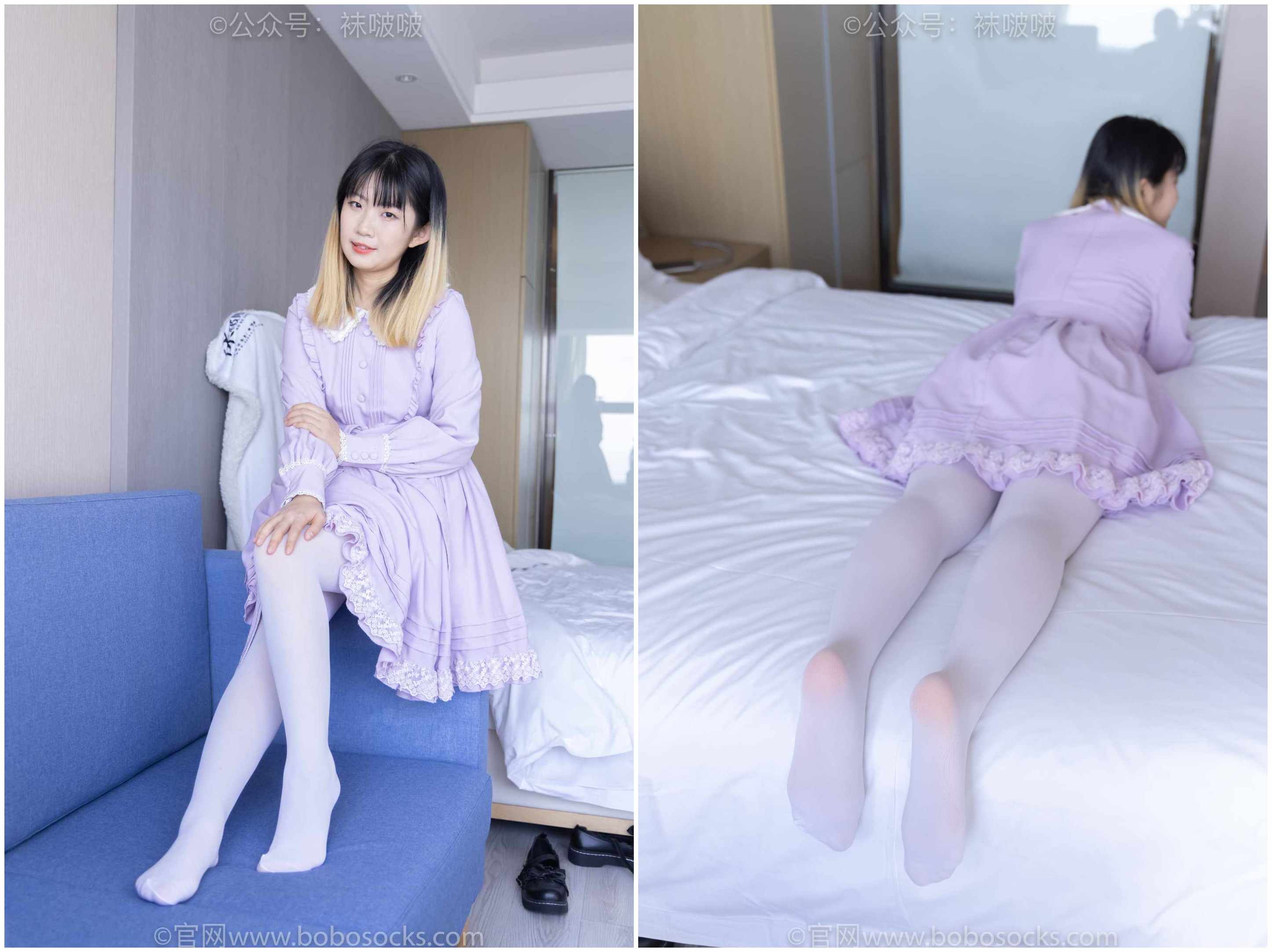 [袜啵啵] 079期 砂糖-皮鞋、厚白丝 花絮版