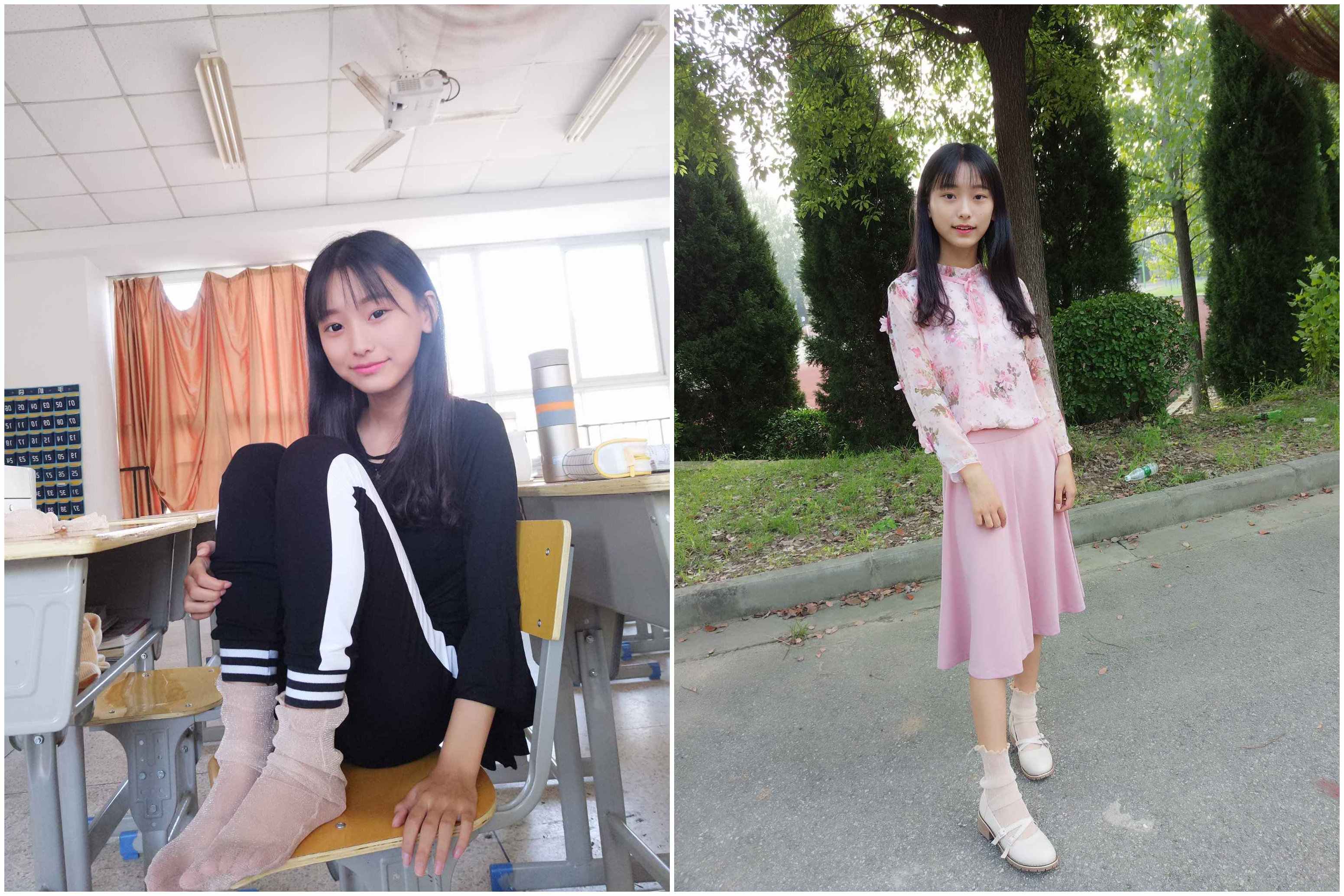 蓓蓓7之校园短丝秀