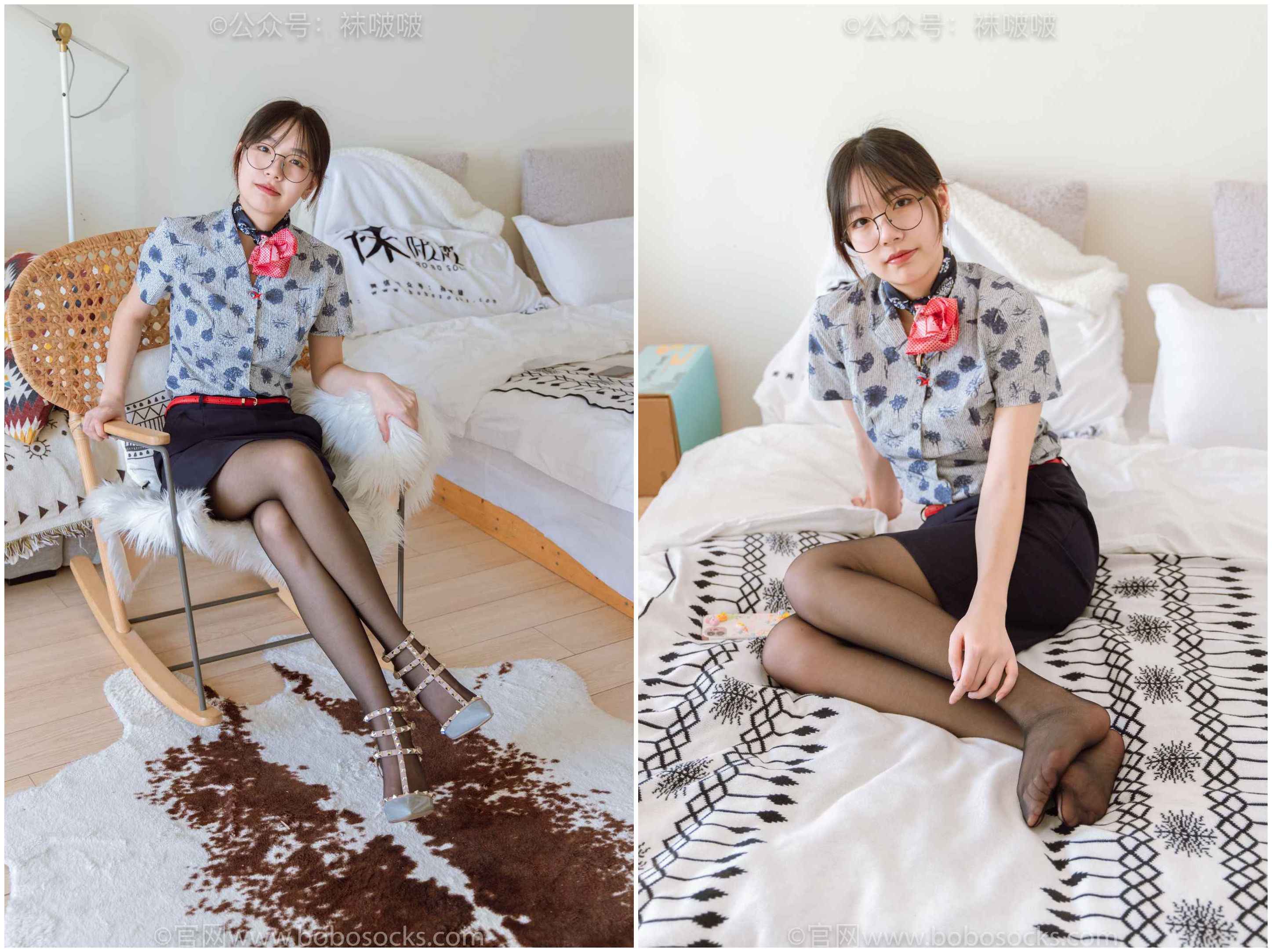 [袜啵啵] 087期 小甜豆-空姐至服、高跟鞋、黑丝