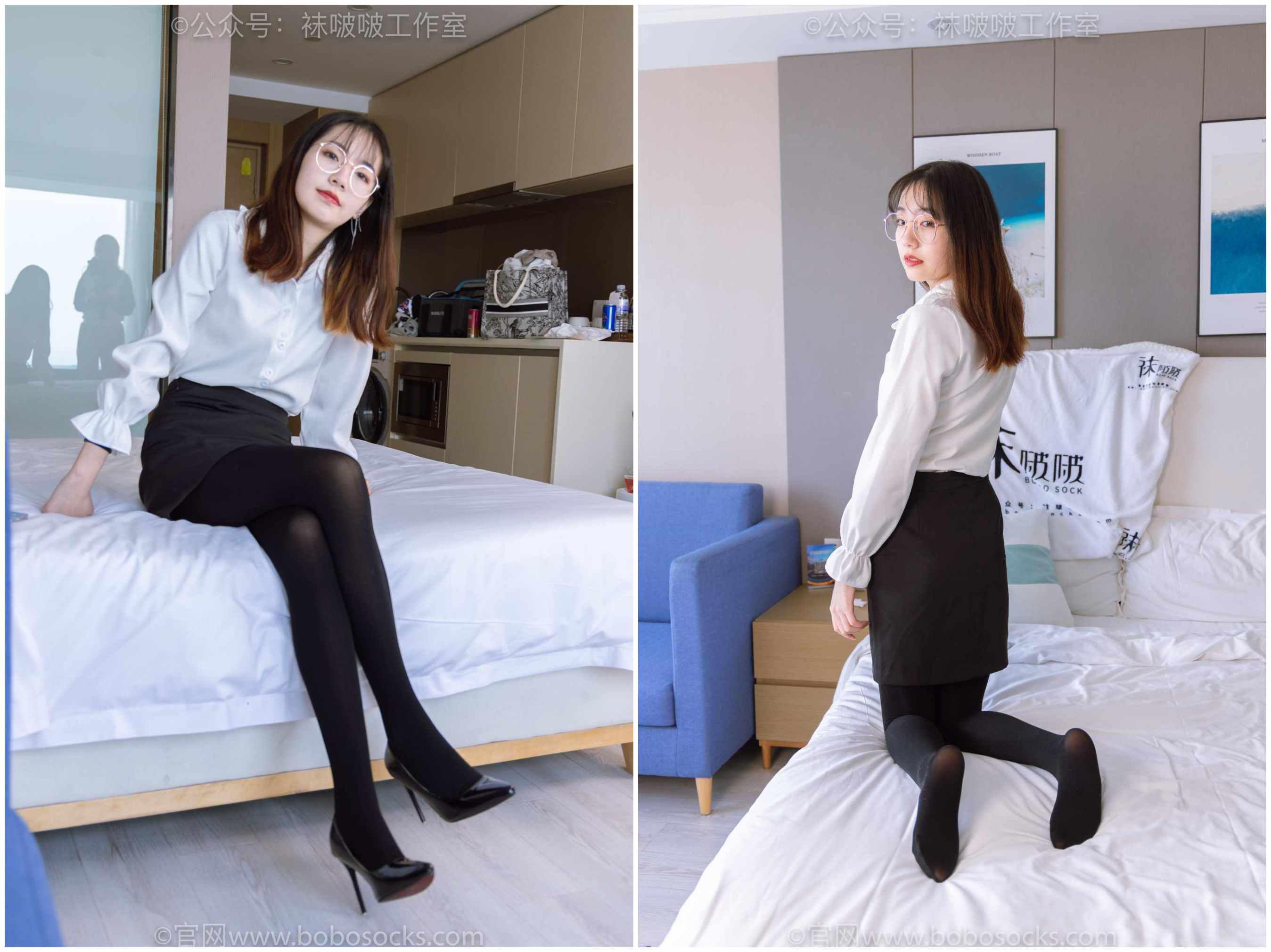 [袜啵啵] 090期 小甜豆-高跟鞋、厚黑丝