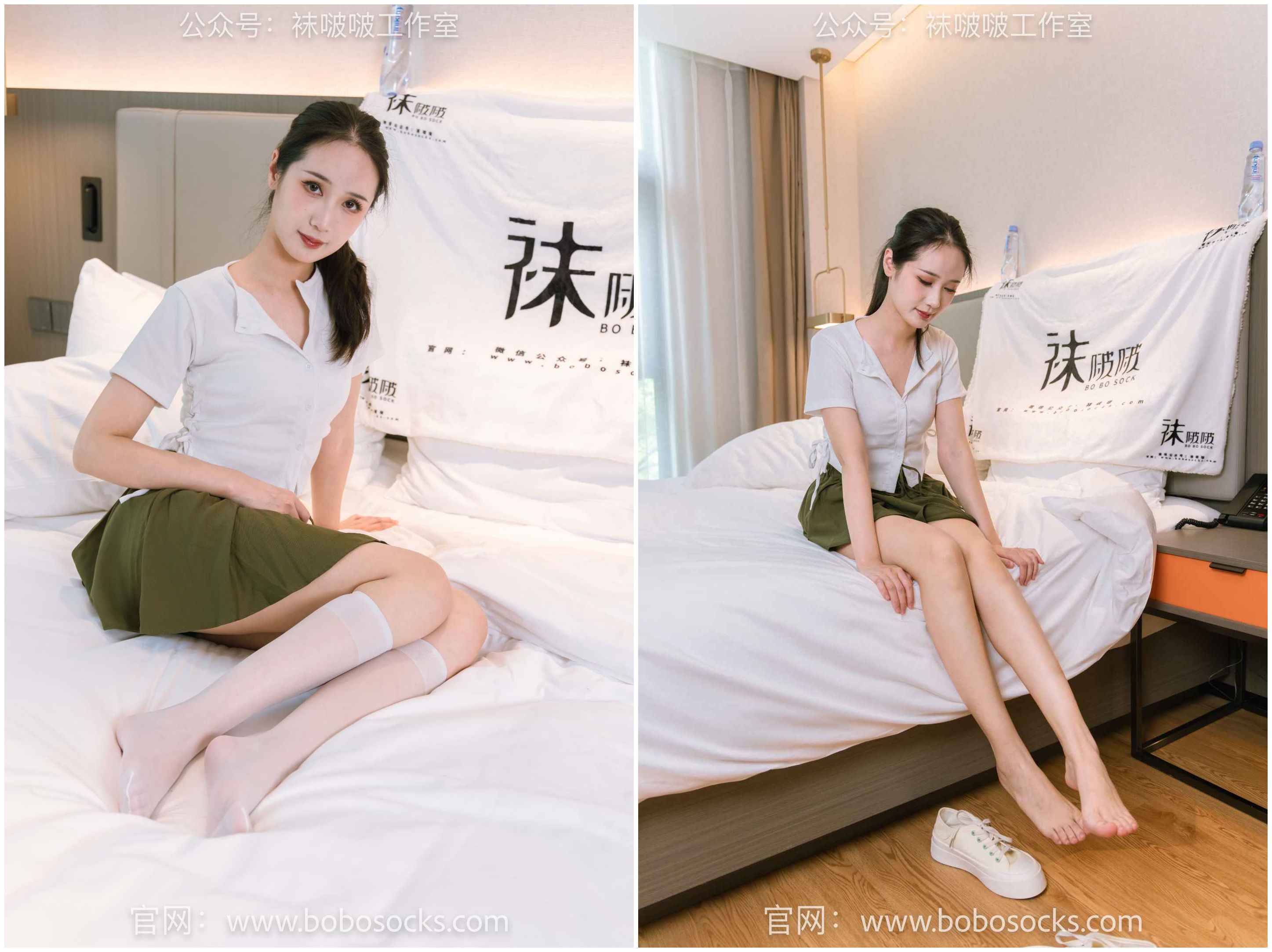 [袜啵啵] 095期 小安-板鞋、小腿丝袜-脚尖加固款