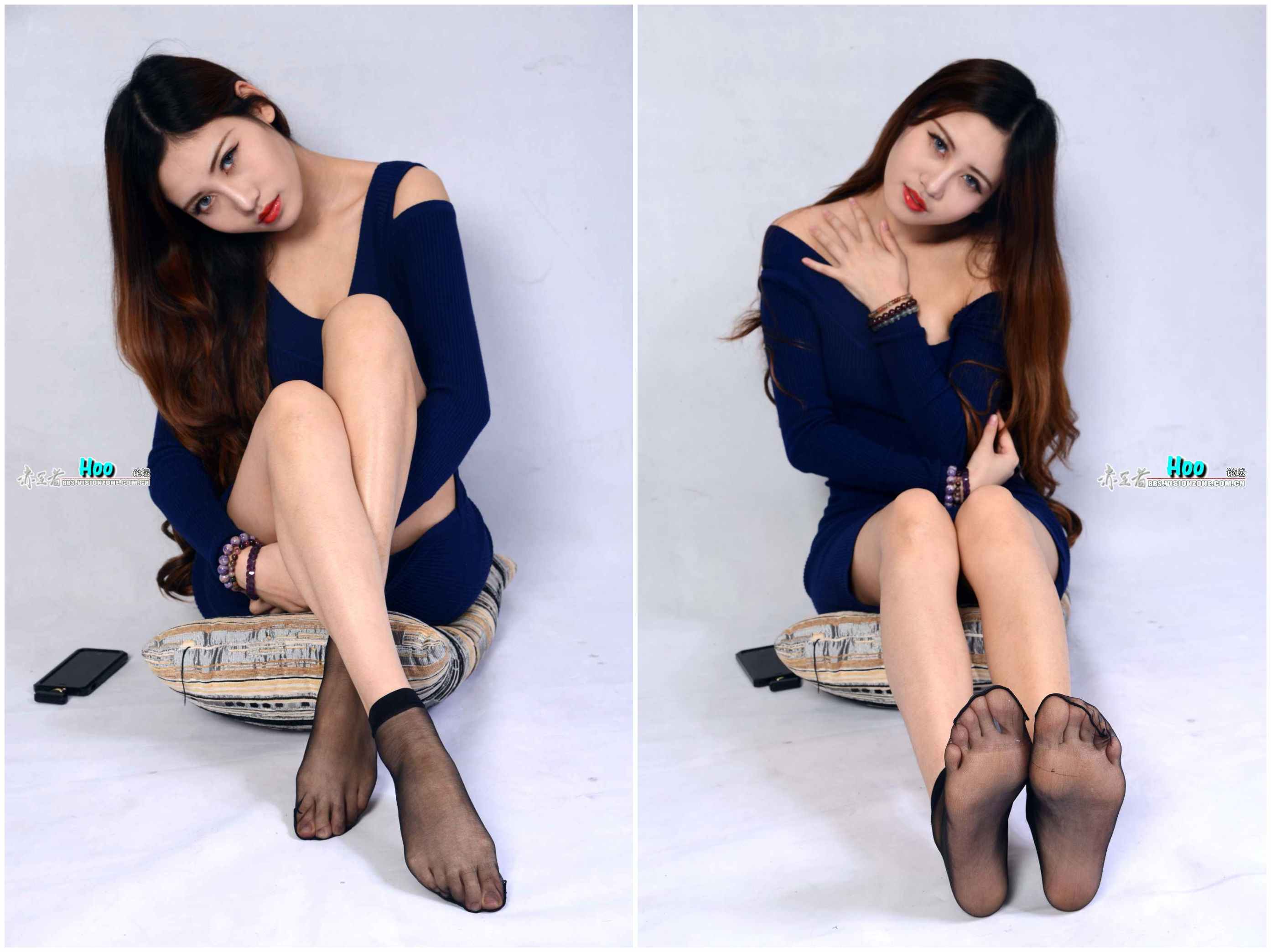 [赤足者]No.011 小玉脚尖透明短黑丝