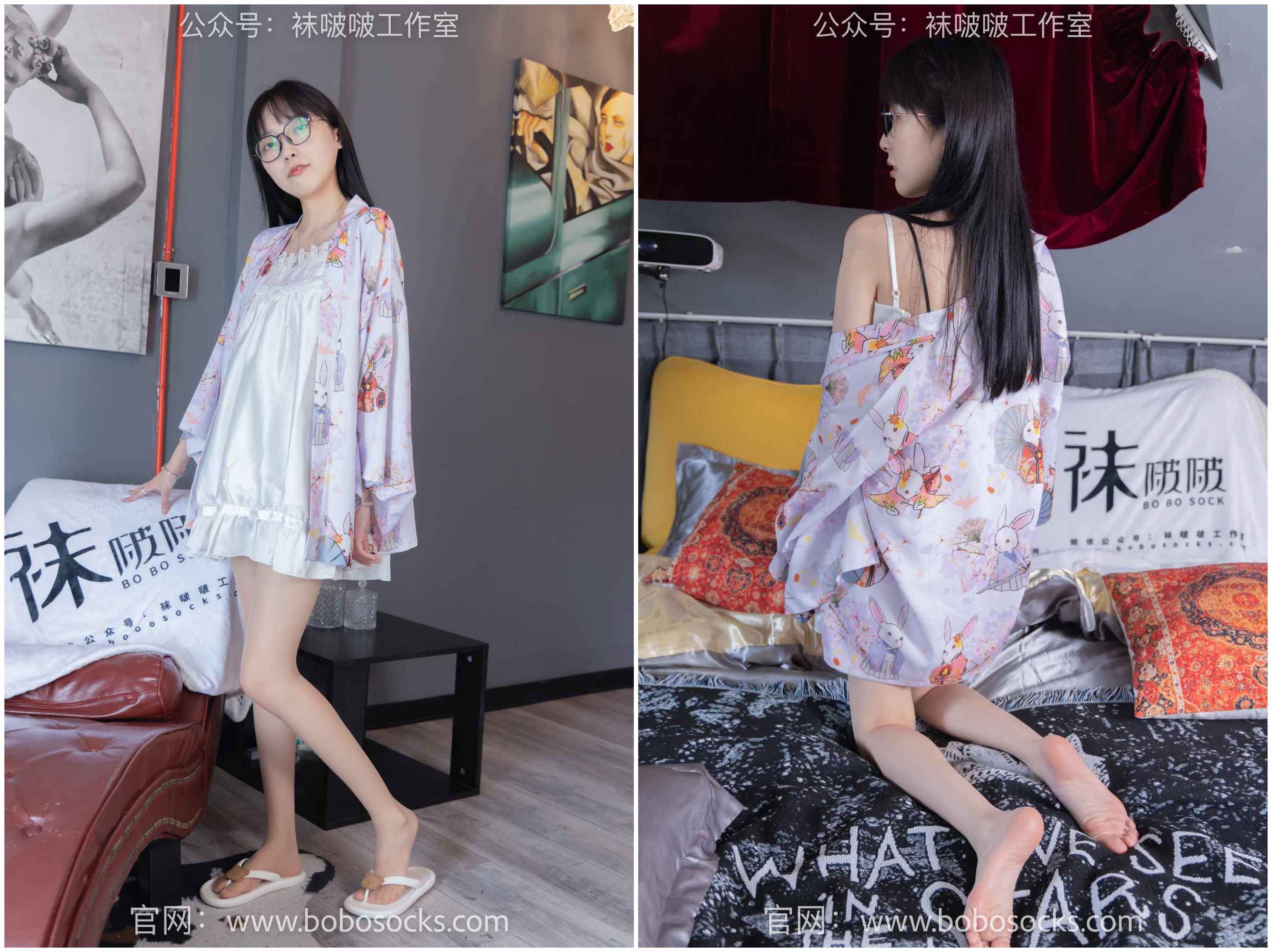 [袜啵啵]112期 稚予-人字拖、肉丝