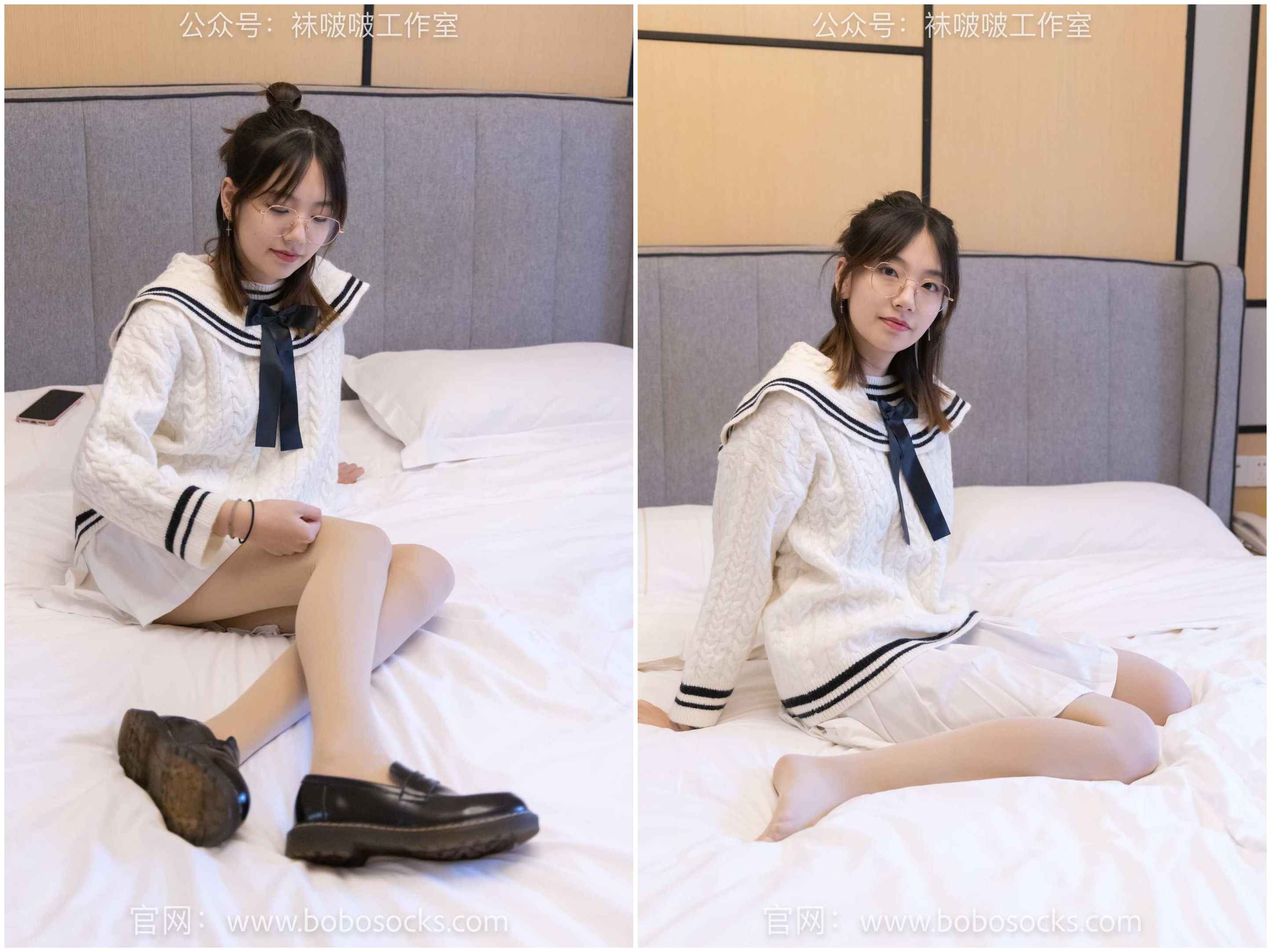 [袜啵啵]117期 小甜豆-黑皮鞋、厚肉丝