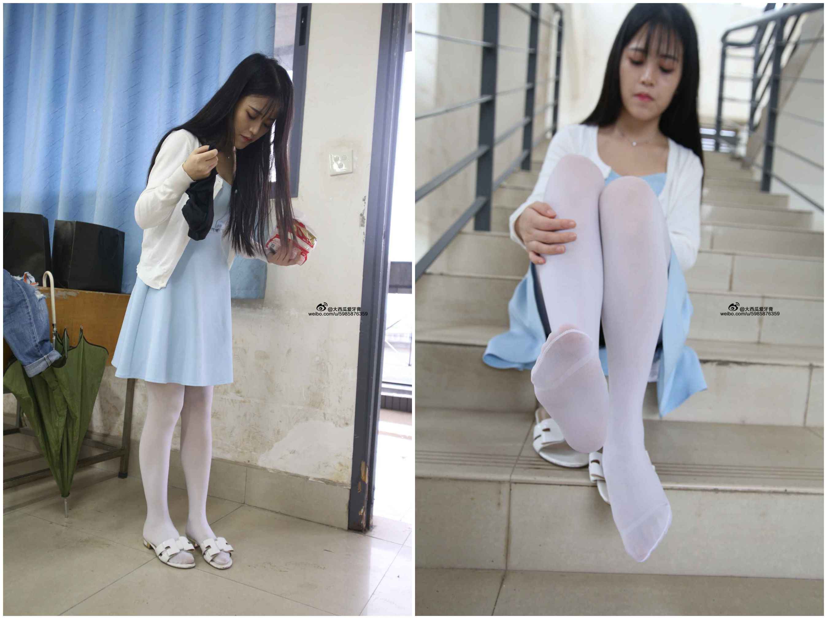 [大西瓜爱牙膏]小蓝裙