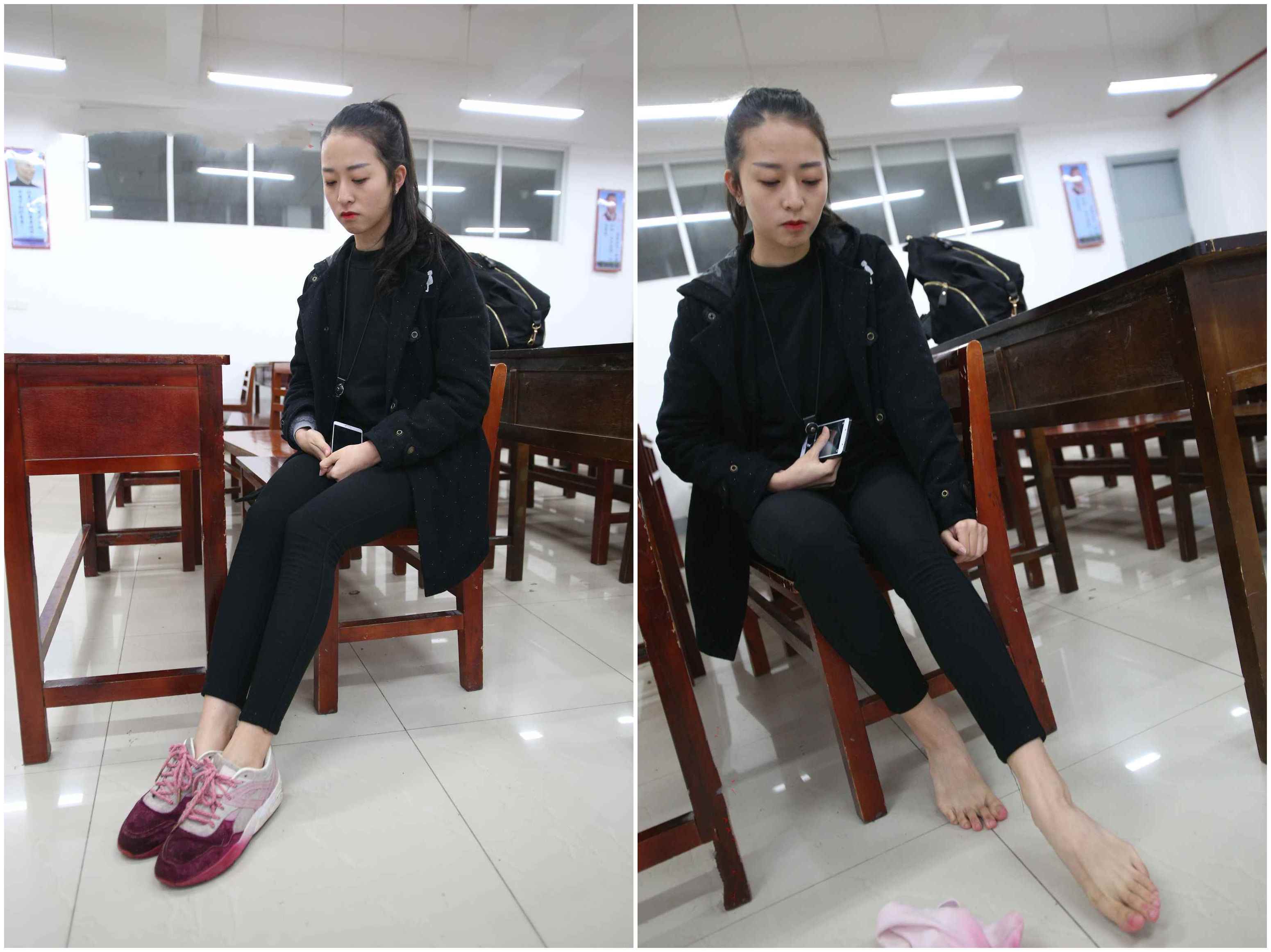 [大西瓜爱牙膏]短丝+裸足