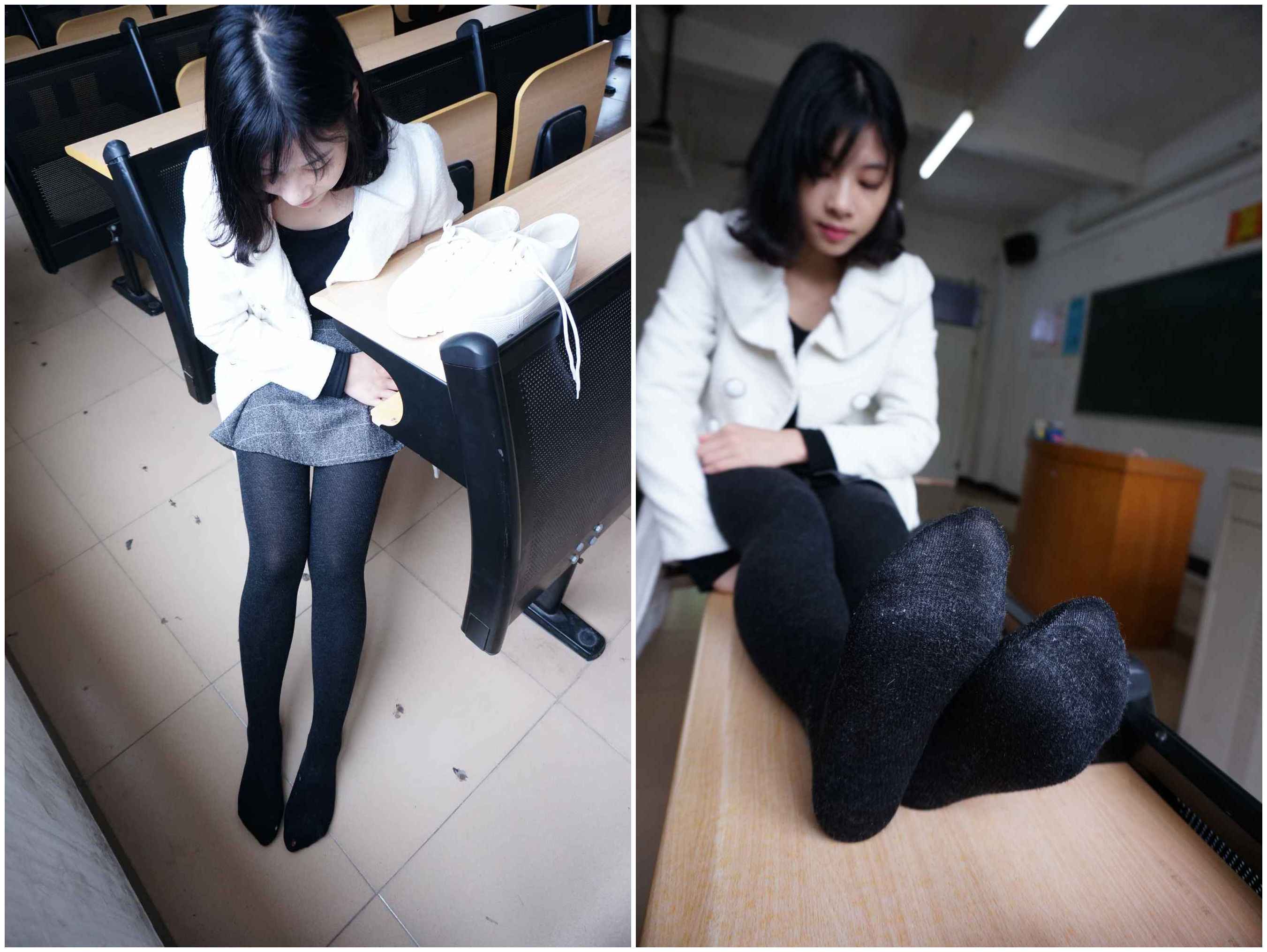 [大西瓜爱牙膏]黑丝白鞋少女