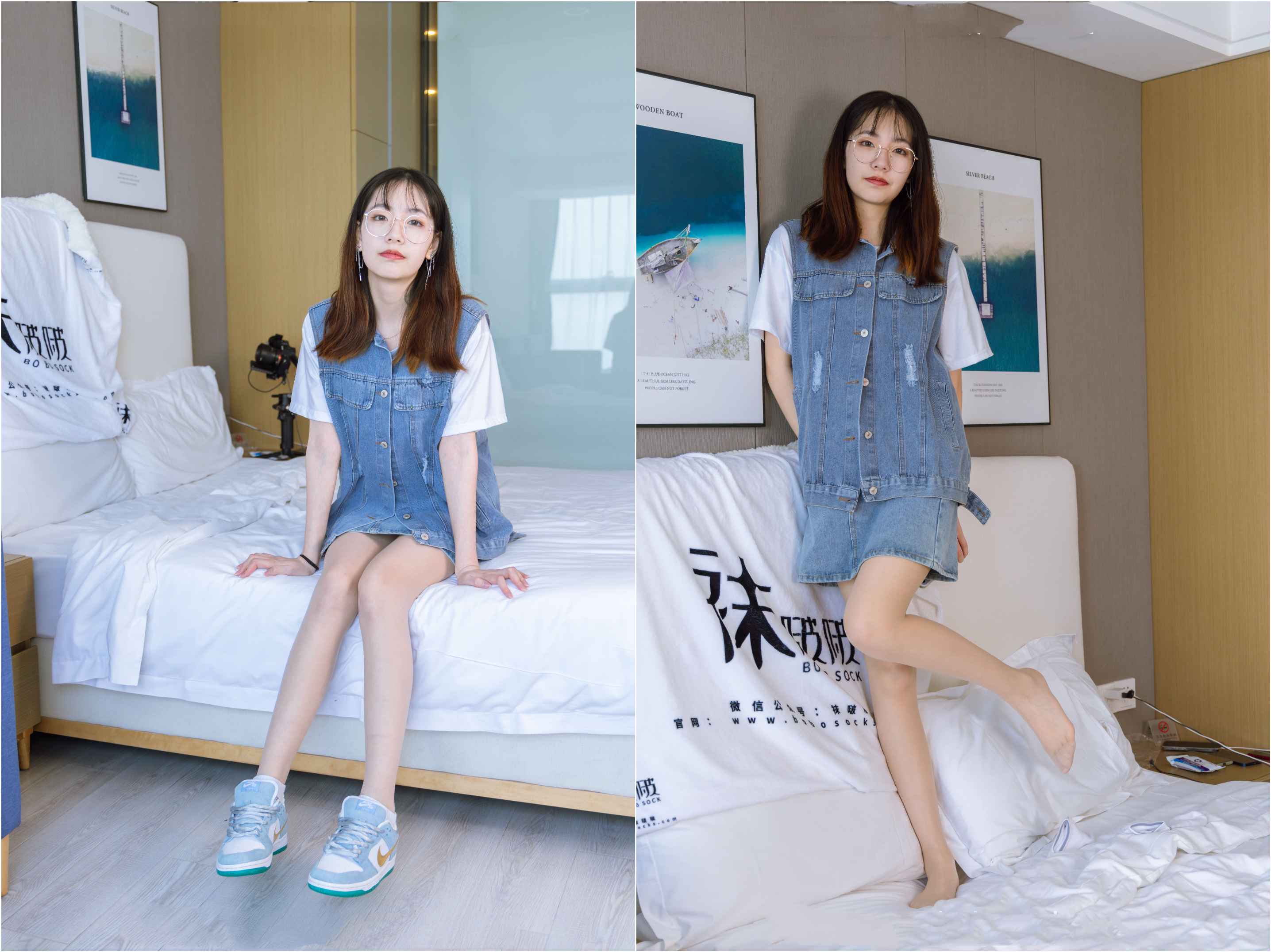 [袜啵啵]123期 小甜豆-板鞋、白棉袜、肉丝