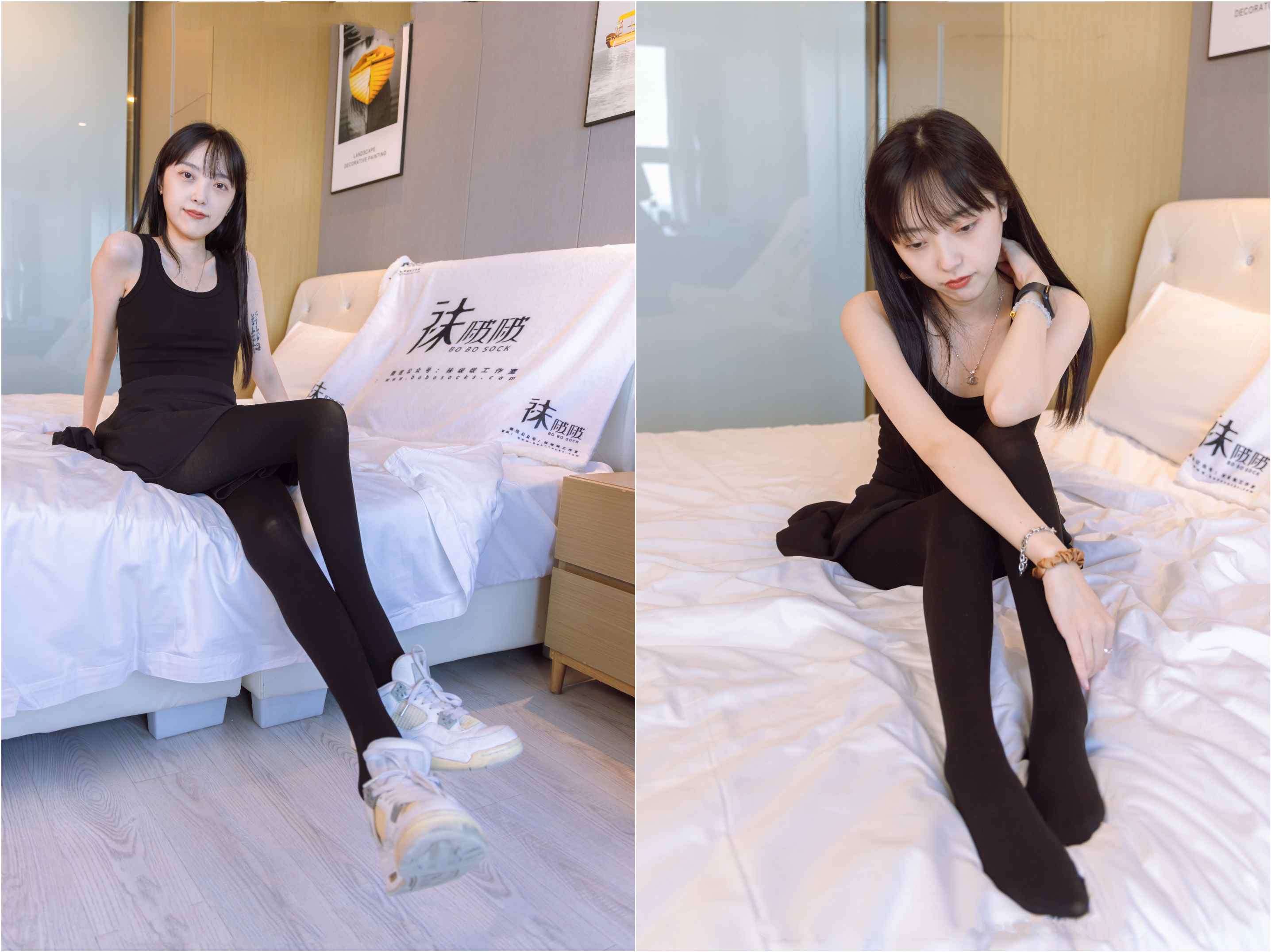 [袜啵啵]130期 稚予-两双穿脏篮球鞋、厚黑丝