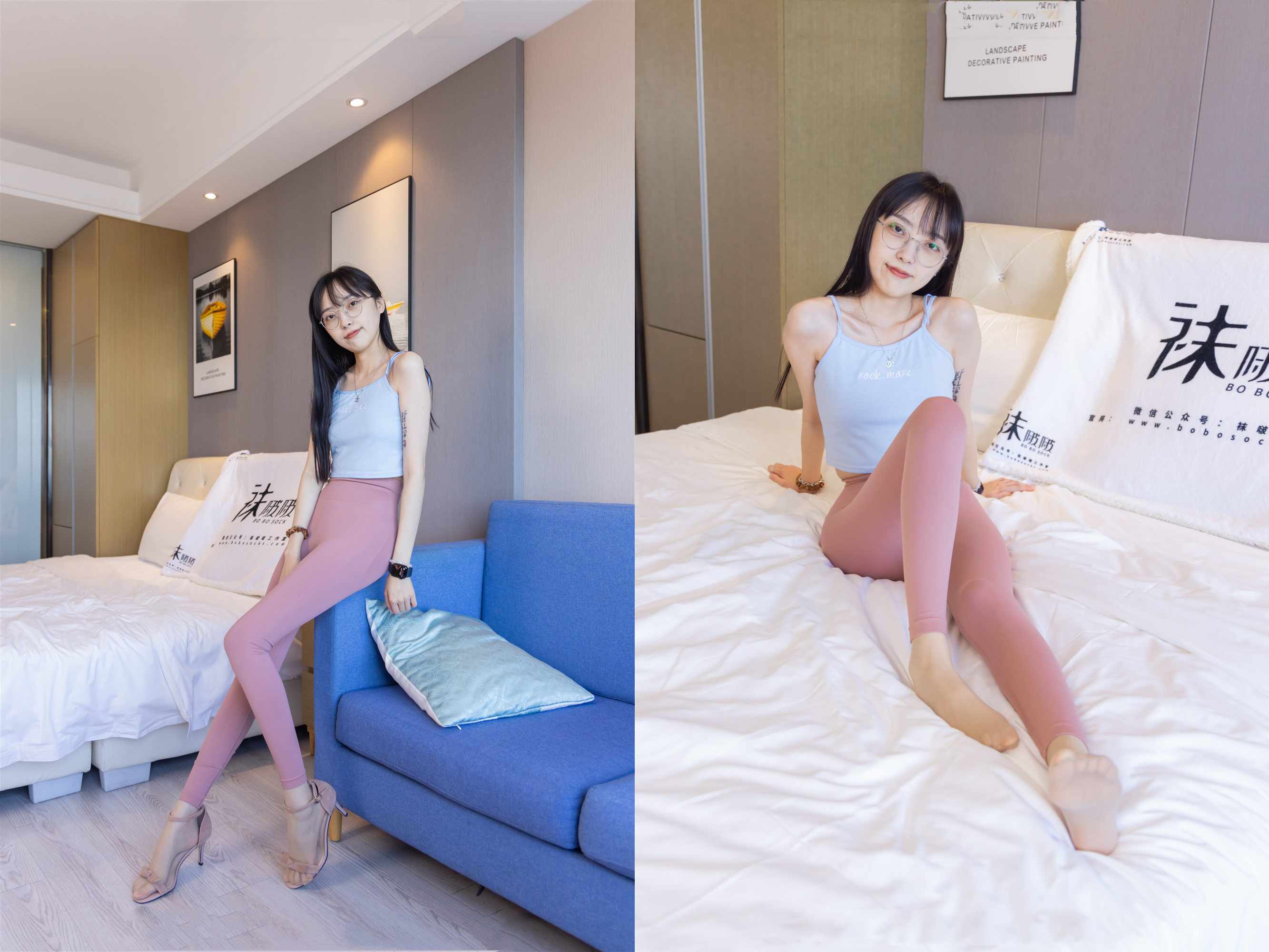 [袜啵啵]140期 稚予-高跟鞋、瑜伽裤裤里丝、肉丝、黑丝