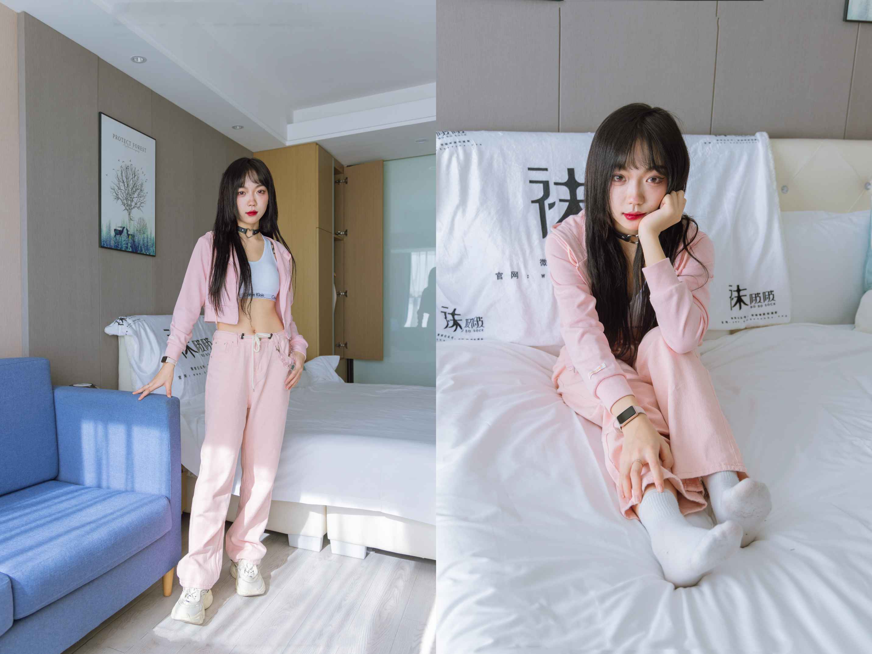 [袜啵啵]141期 周周-运动鞋、白棉袜、裸足