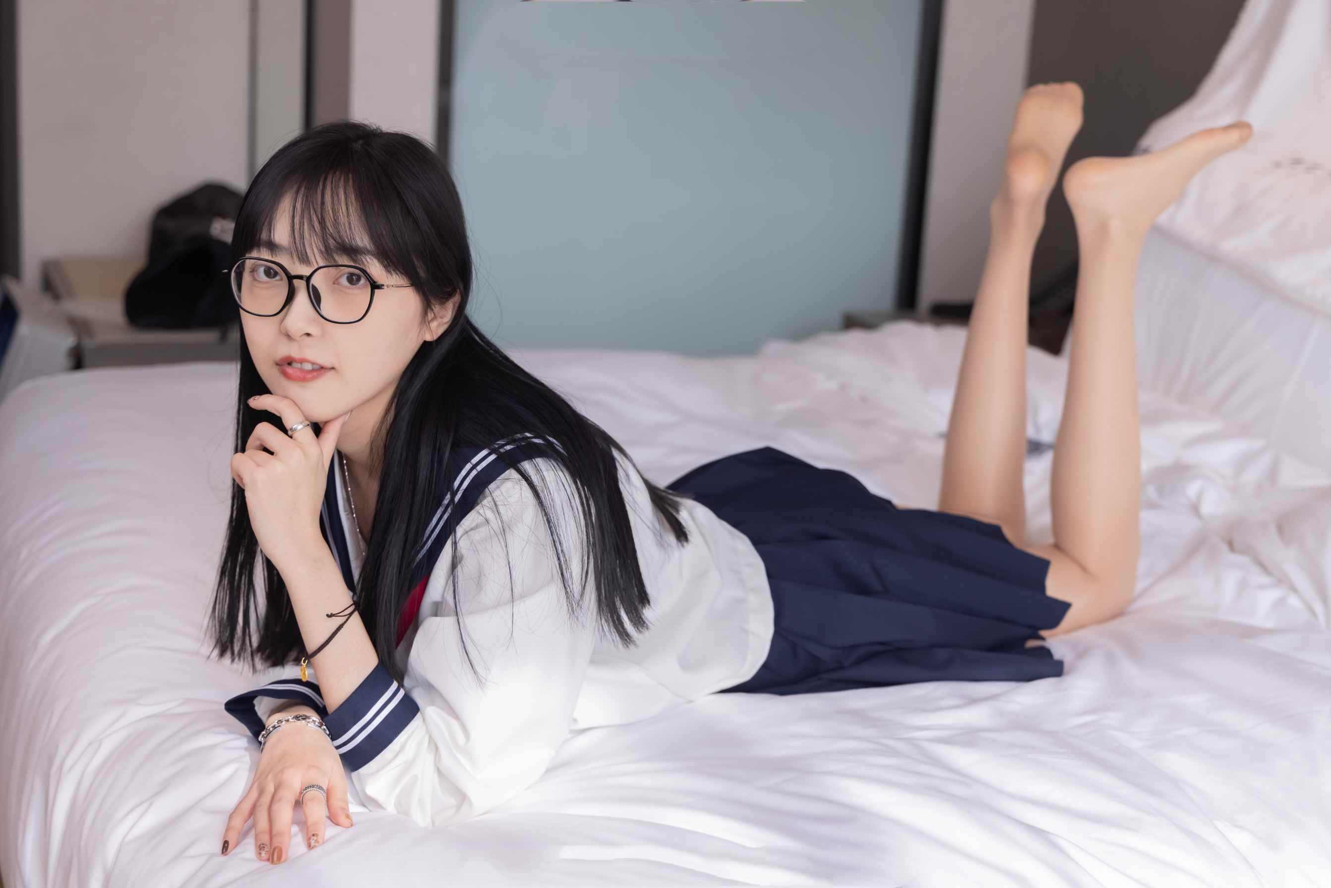 [袜啵啵]积分限定作品 NO.005 稚予-JK制服、皮鞋、油亮肉丝 （常规加长版）