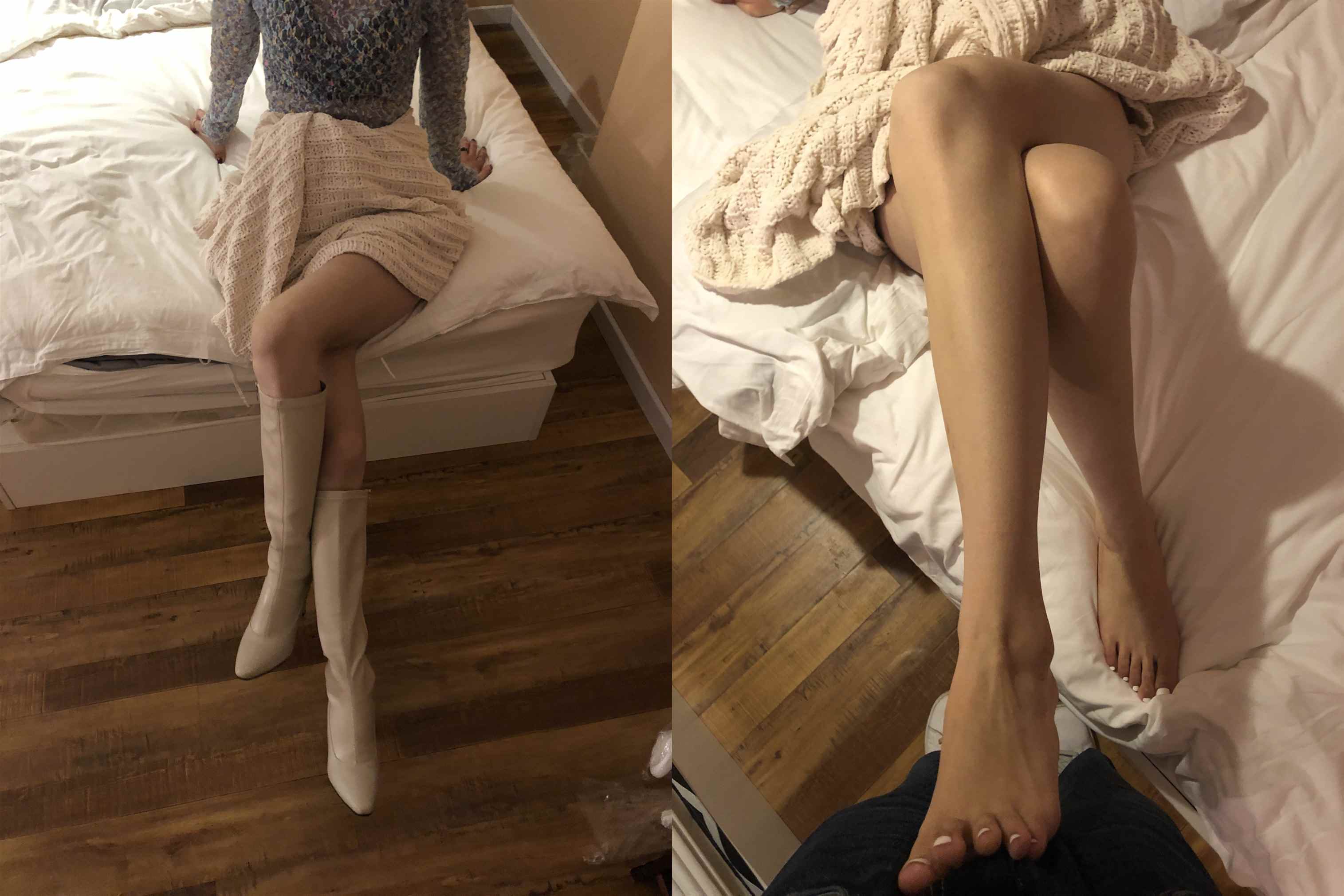 约毛衣女神来宾馆玩舔她的白袜裸足