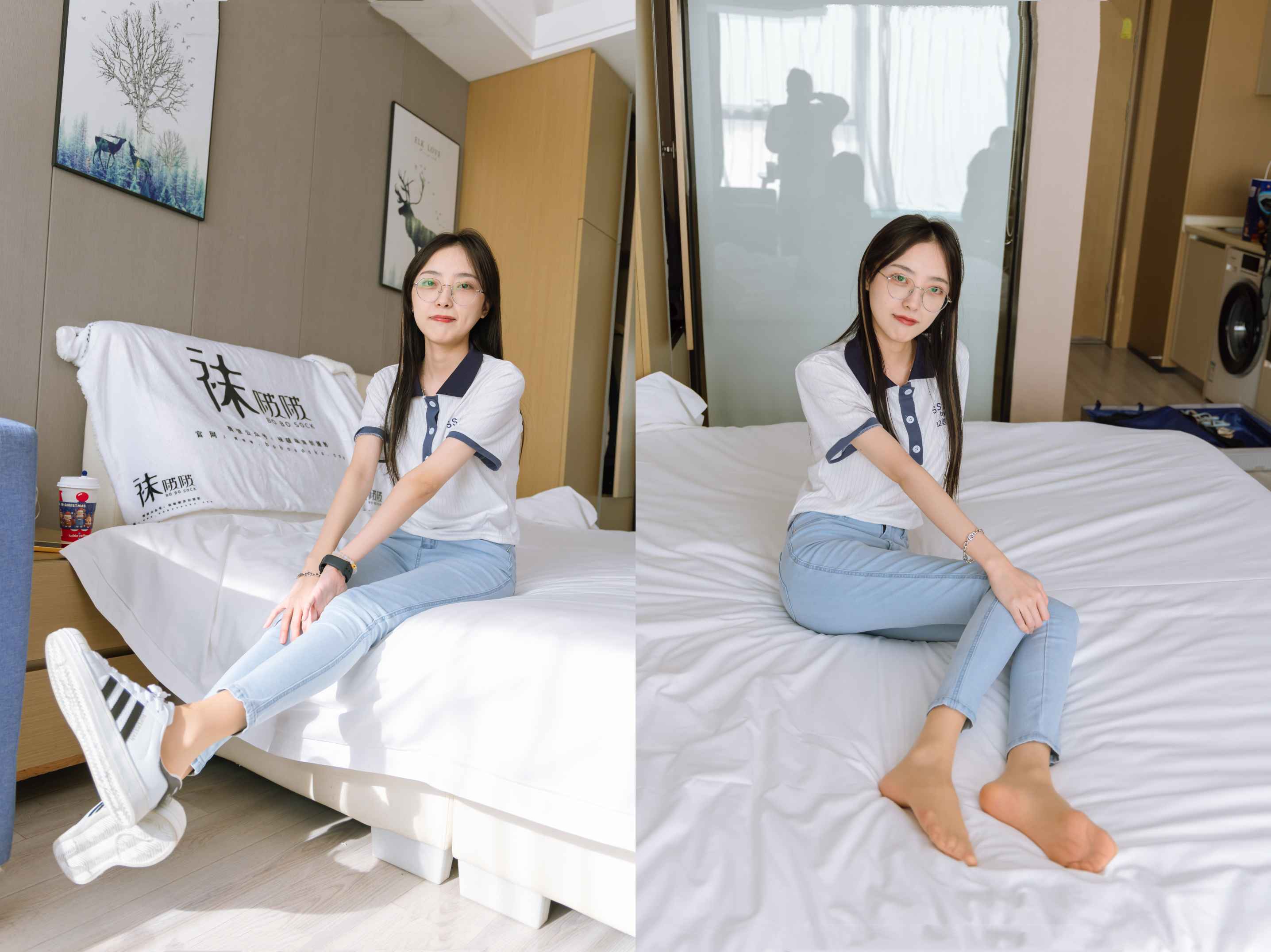 [袜啵啵]161期 稚予-贝壳头板鞋、肉丝、裤里丝