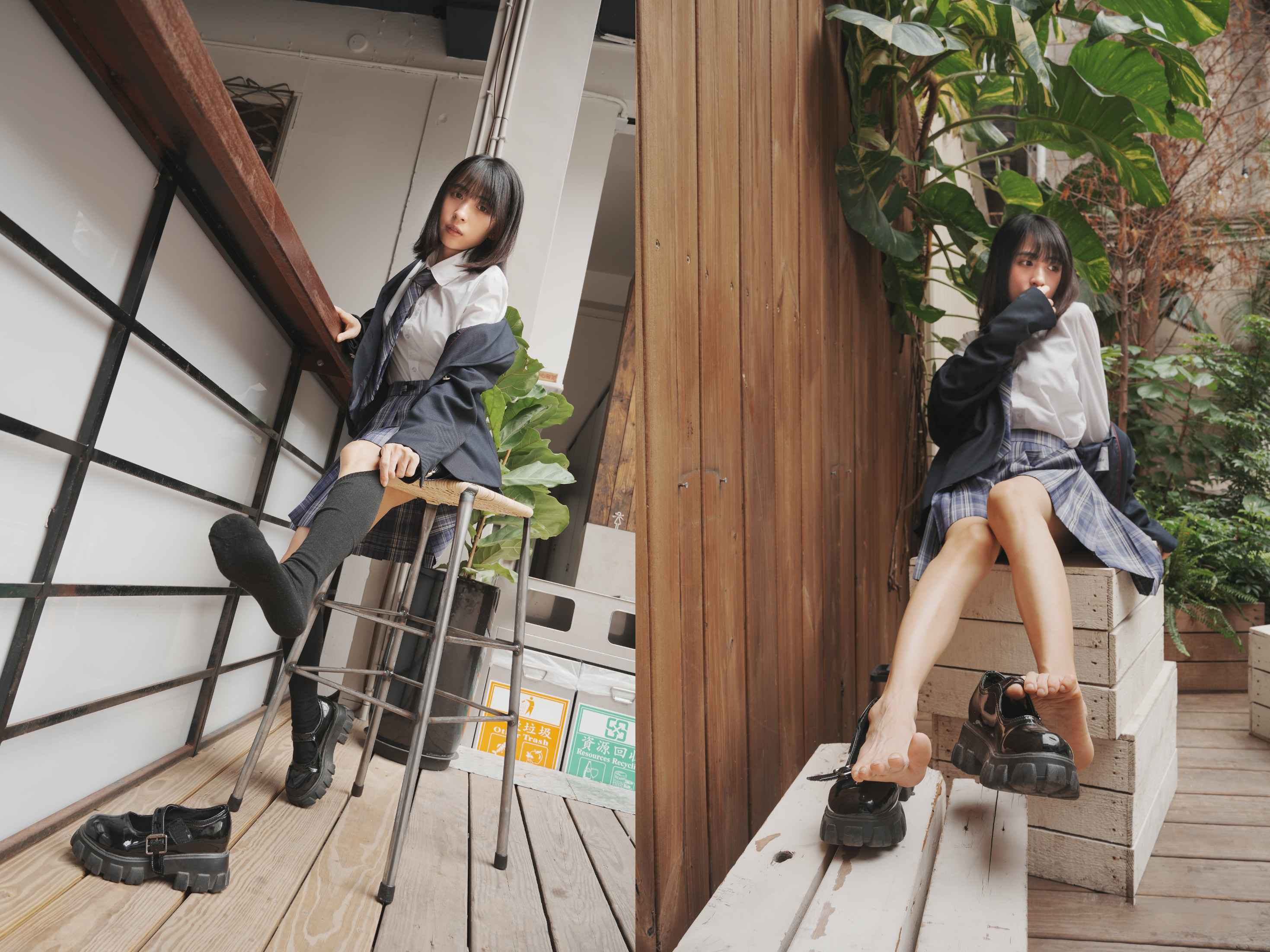 [Limerence]子子 JK小腿袜到裸足的偷窥视角