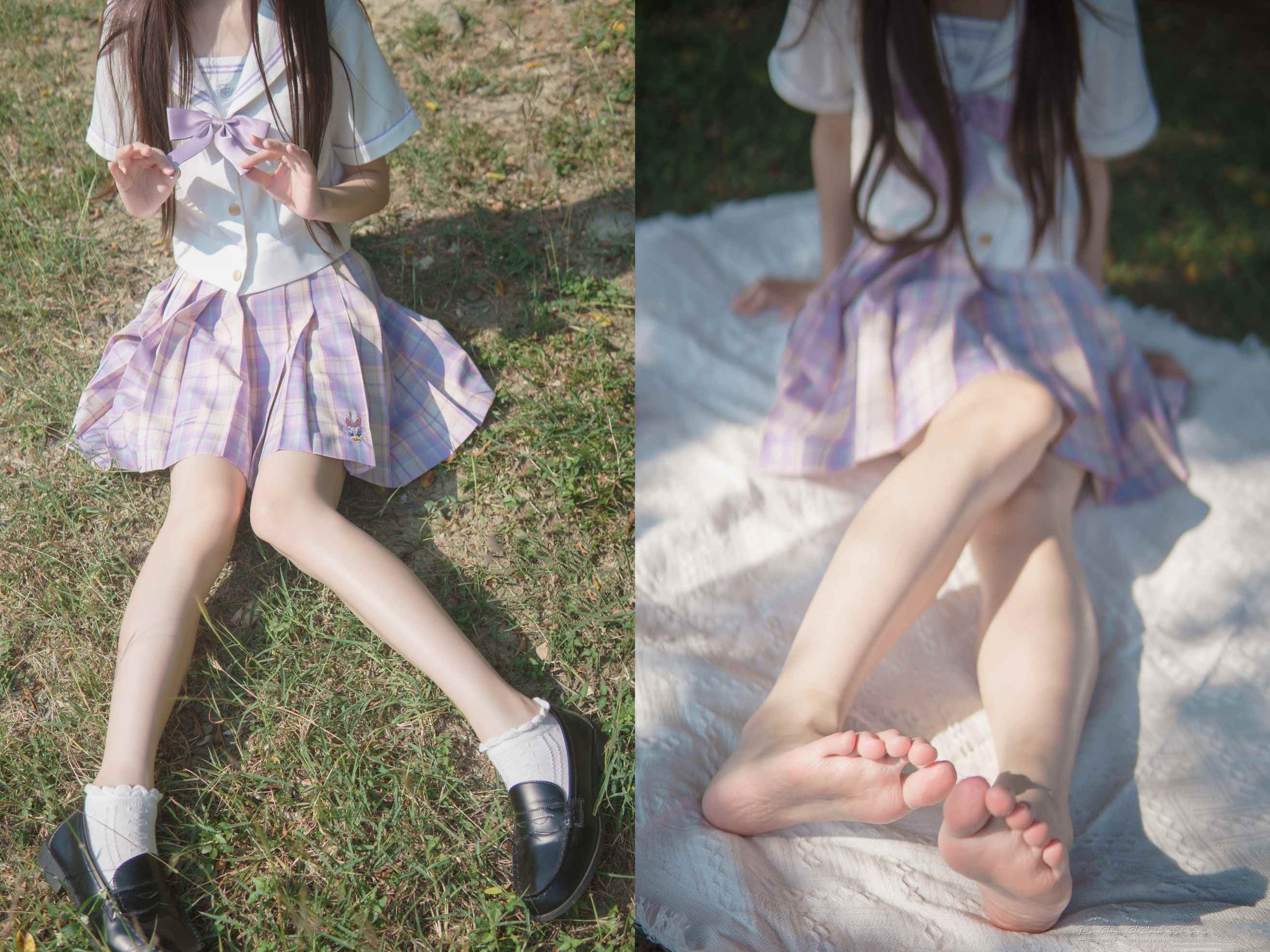 [Limerence]海蓝 白皙希腊脚 JK户外野餐