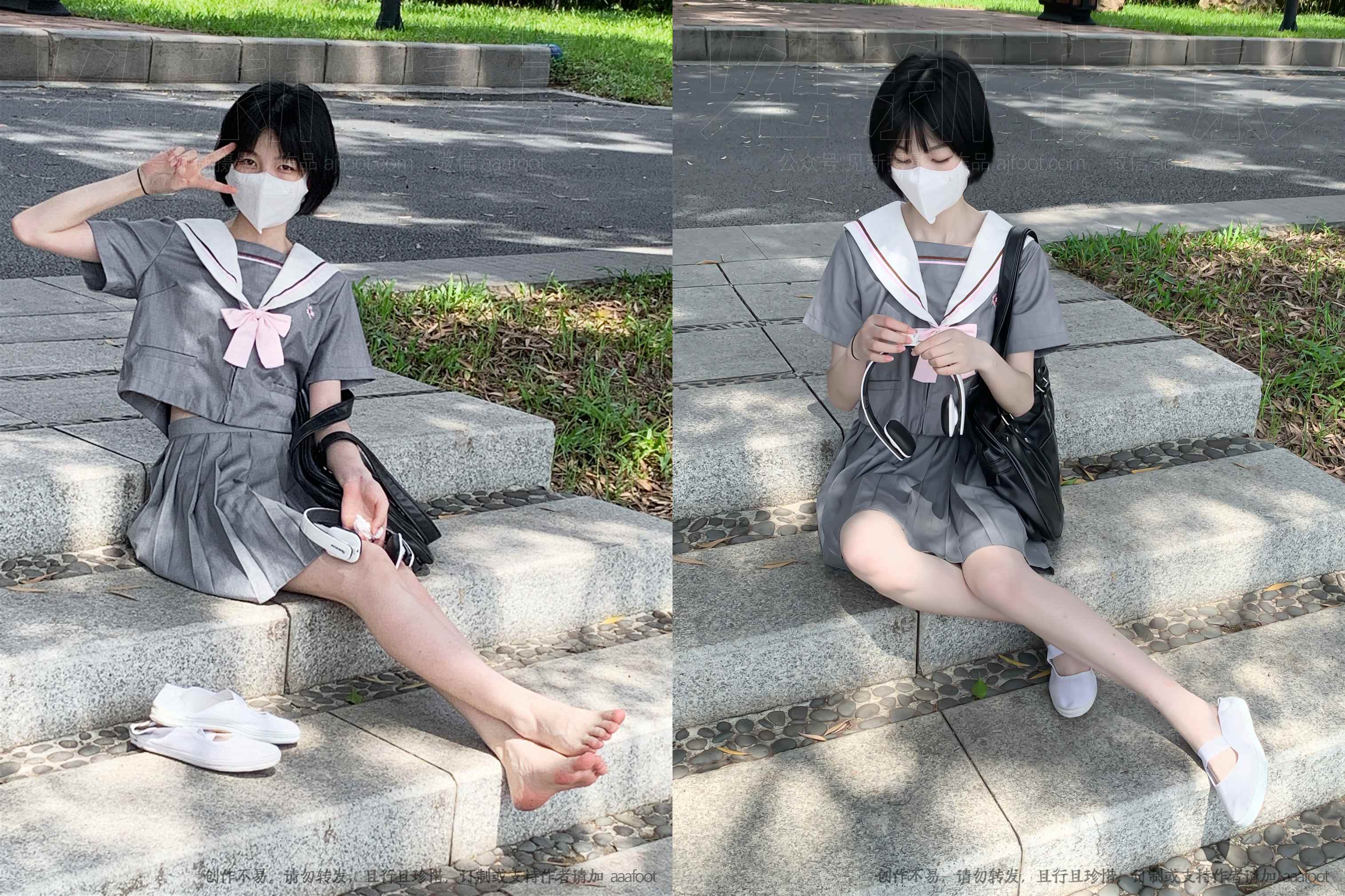 [见新摄影]NO.047 灰色JK 深深进入心中