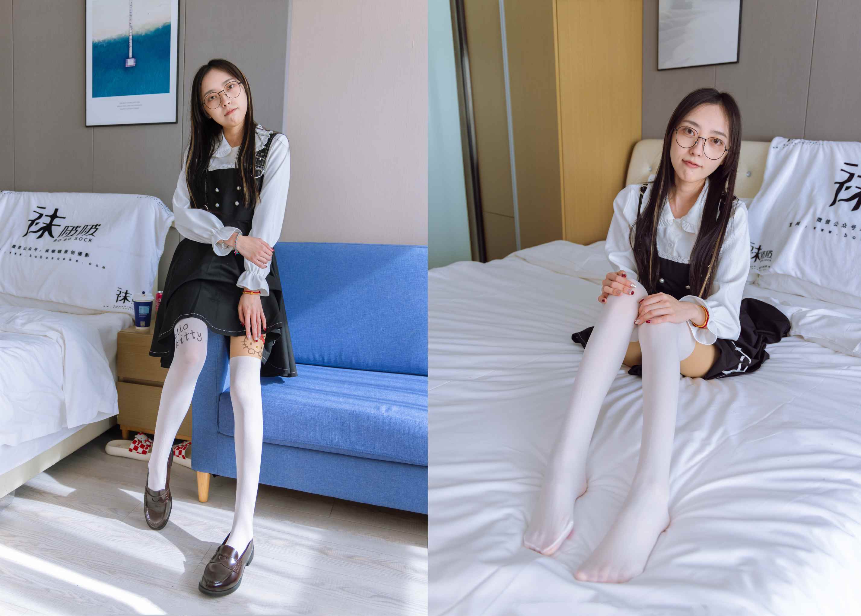 [袜啵啵]177期 稚予-皮鞋、厚白丝（脚底猫爪印款）