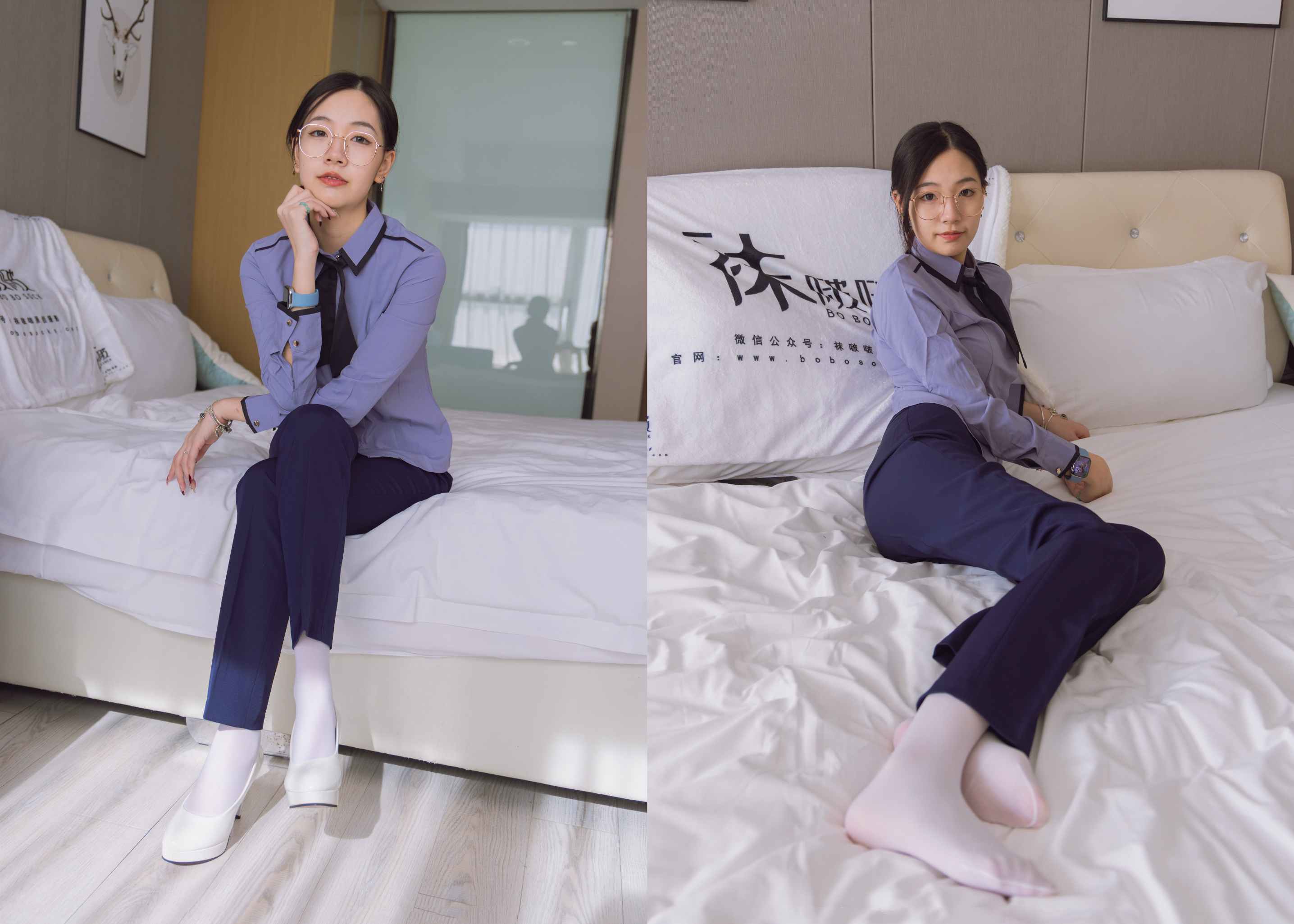 [袜啵啵]178期 小甜豆-高跟鞋、厚白丝、ol风裤里丝