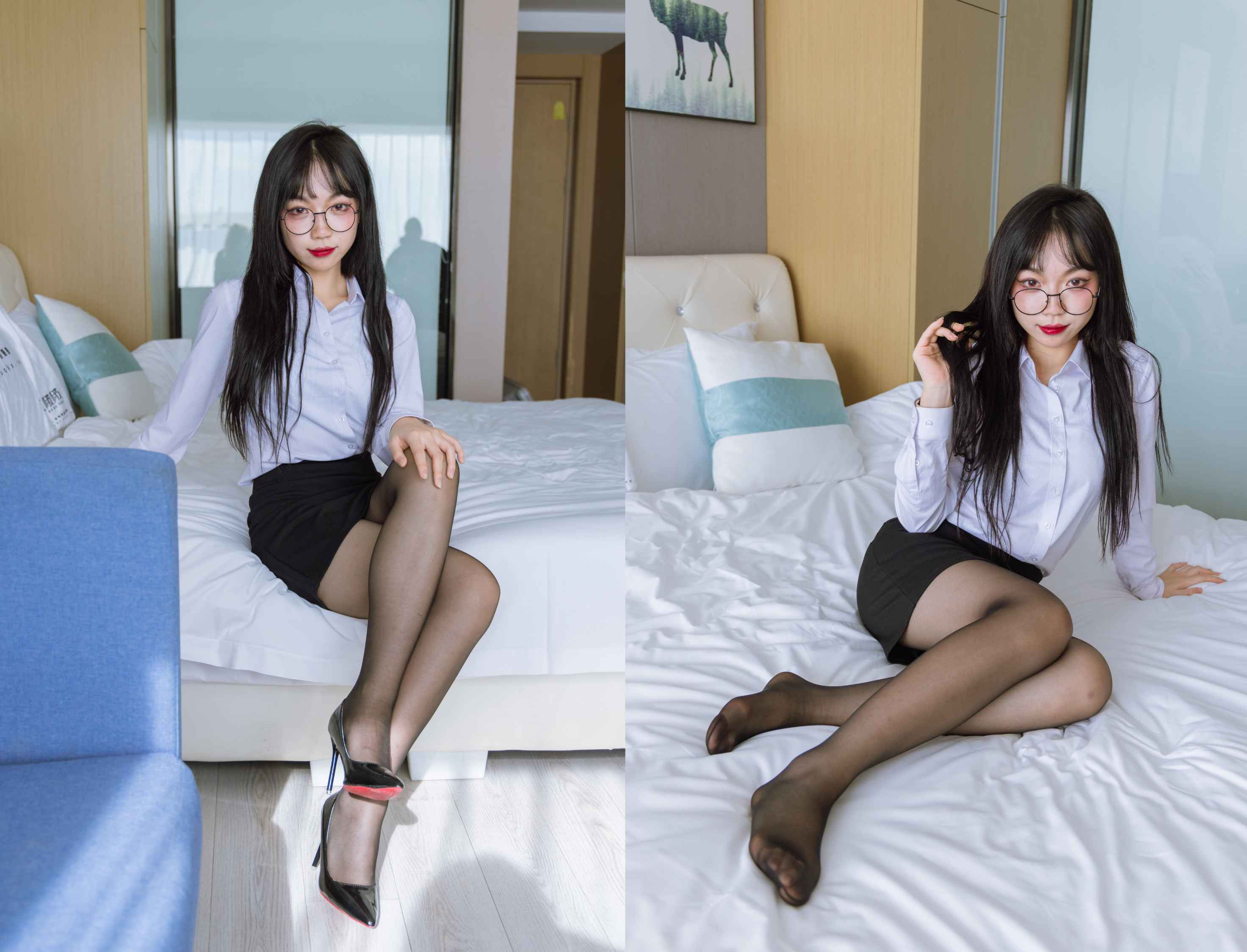 [袜啵啵]185期 周周-ol制服、高跟鞋、黑丝